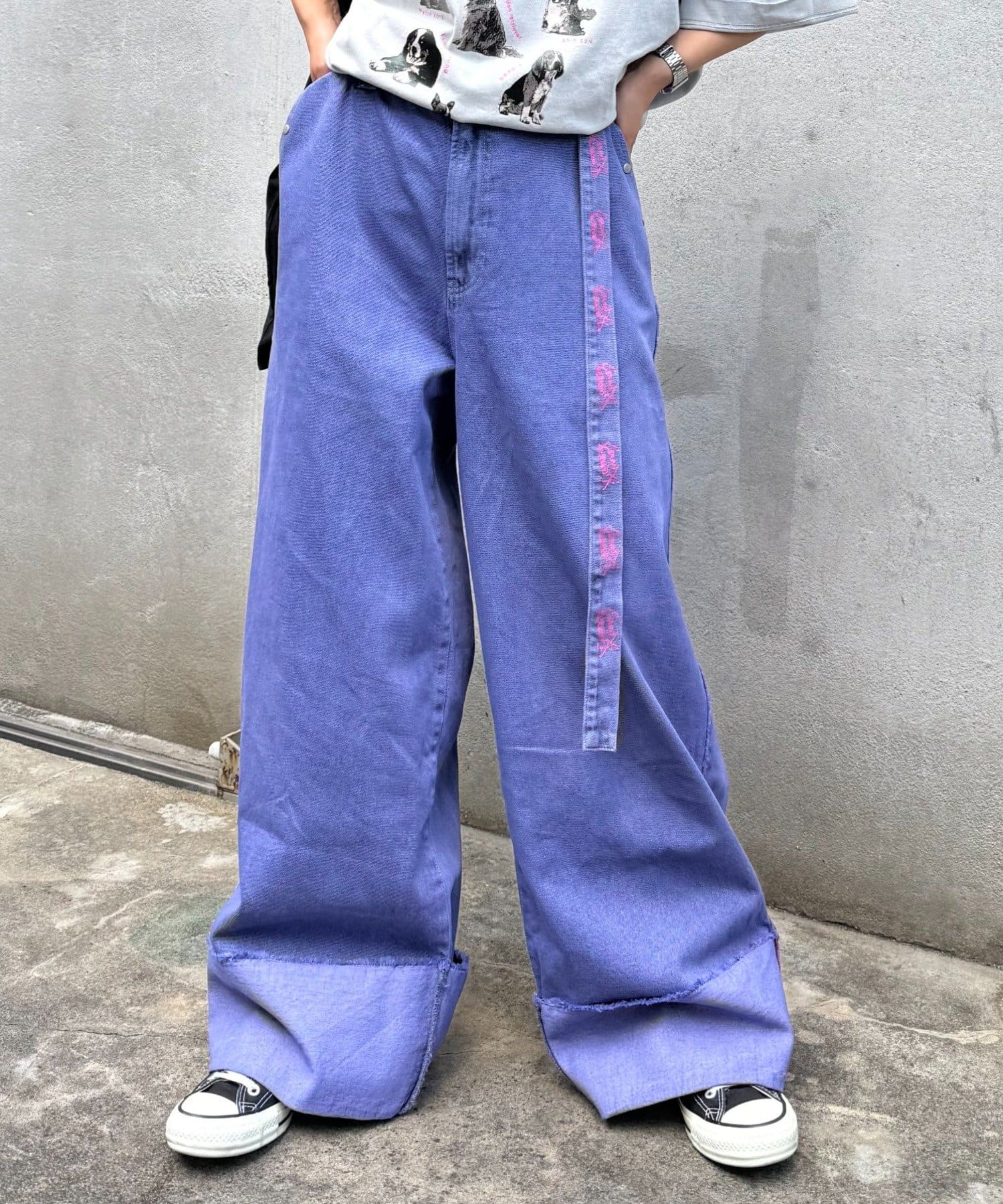 CIAOPANIC TYPY(チャオパニックティピー) 【SG】ロールアップフリンジワイドパンツ