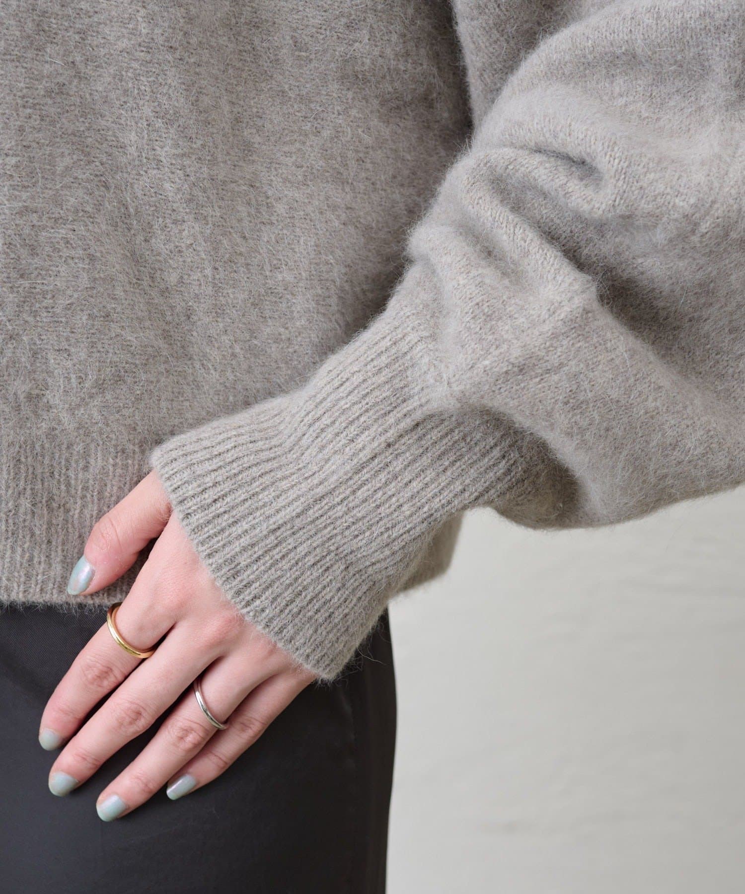 SHENERY(シーナリー) ファーウールオフショルニット