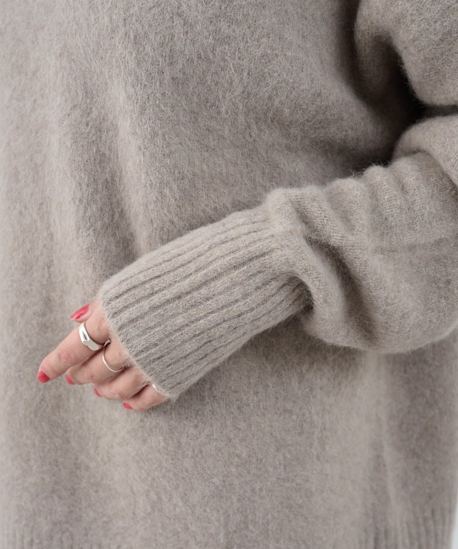 SHENERY(シーナリー) ファーウールクルーネックニット