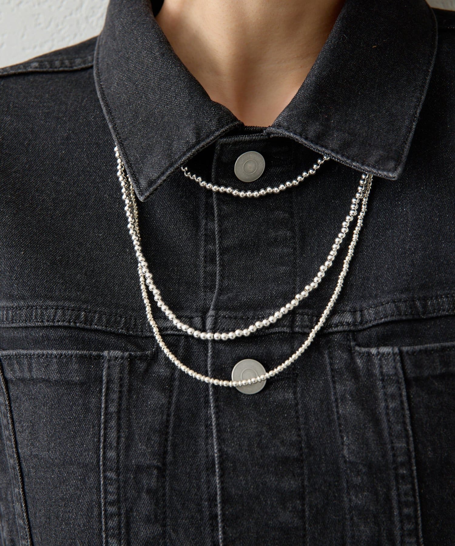 Hoaw.】シルバービース ロングネックレス | Whim Gazette(ウィム