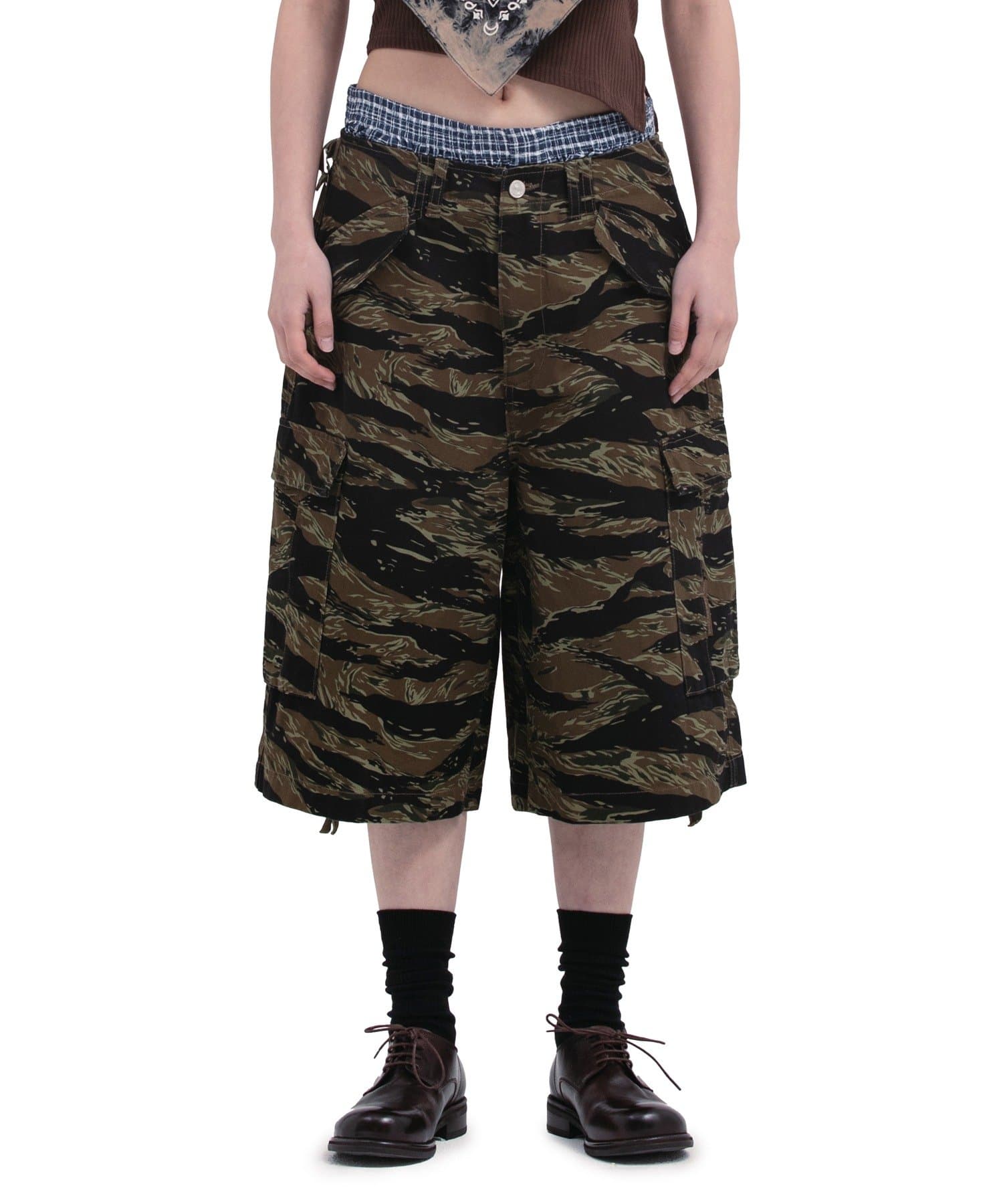【SATIIIZ】Diede Cut Bermuda Pants Dieed Cut Bermuda Pants - satiiiz