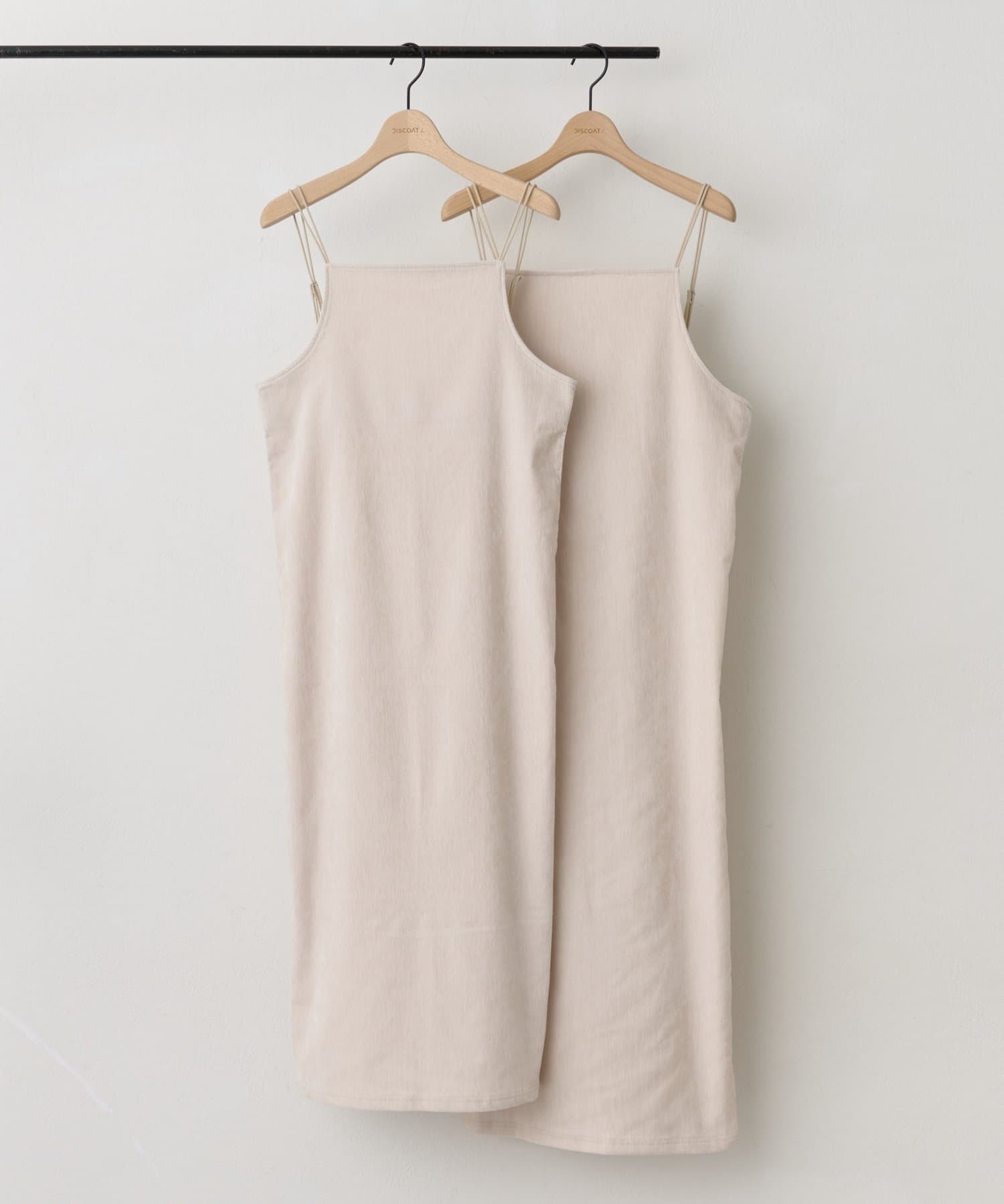 DISCOAT(ディスコート) 【低身長サイズあり〇】杢ベロアキャミワンピース