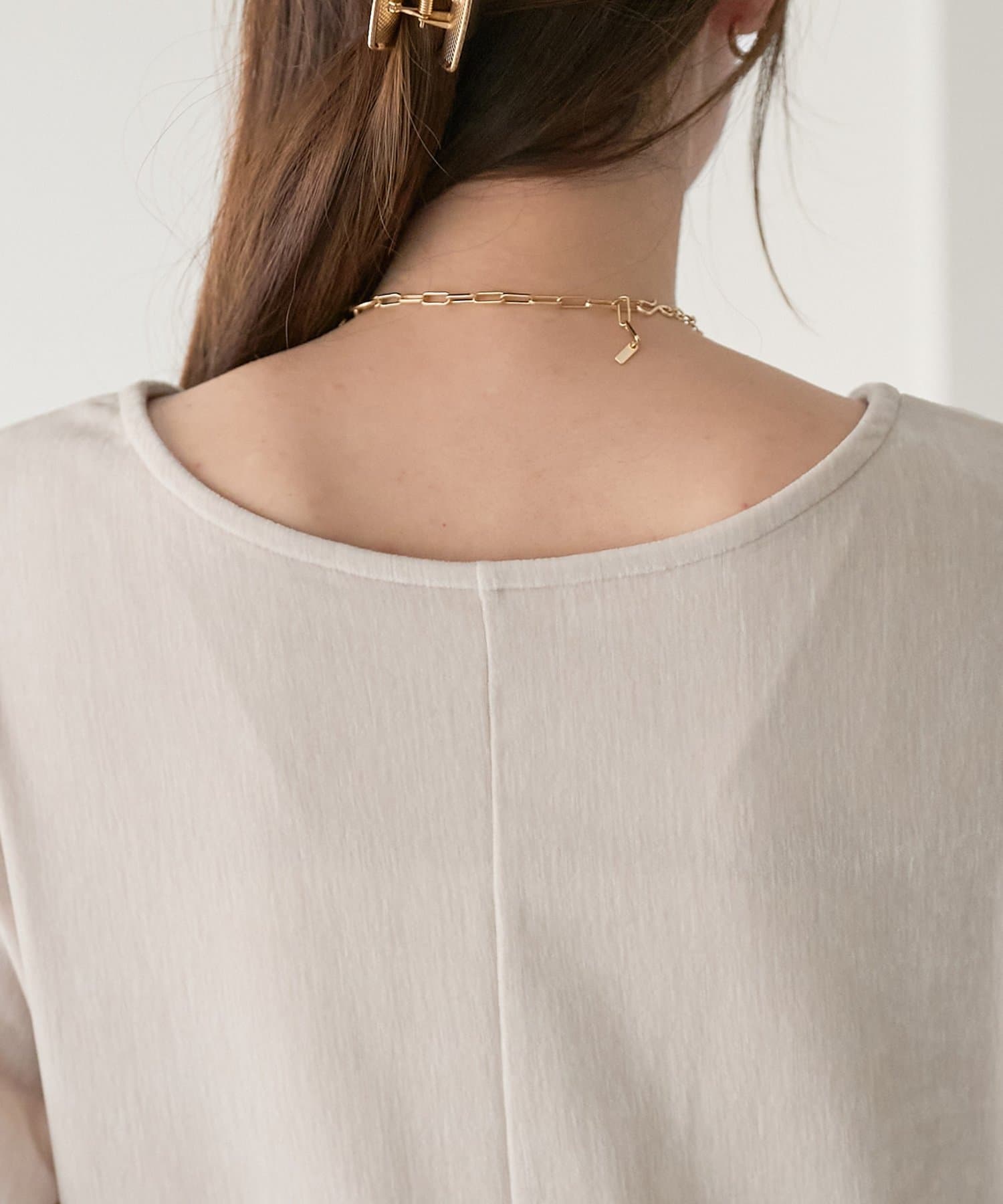 DISCOAT(ディスコート) 【低身長サイズあり/高見え】杢ベロアワンピース