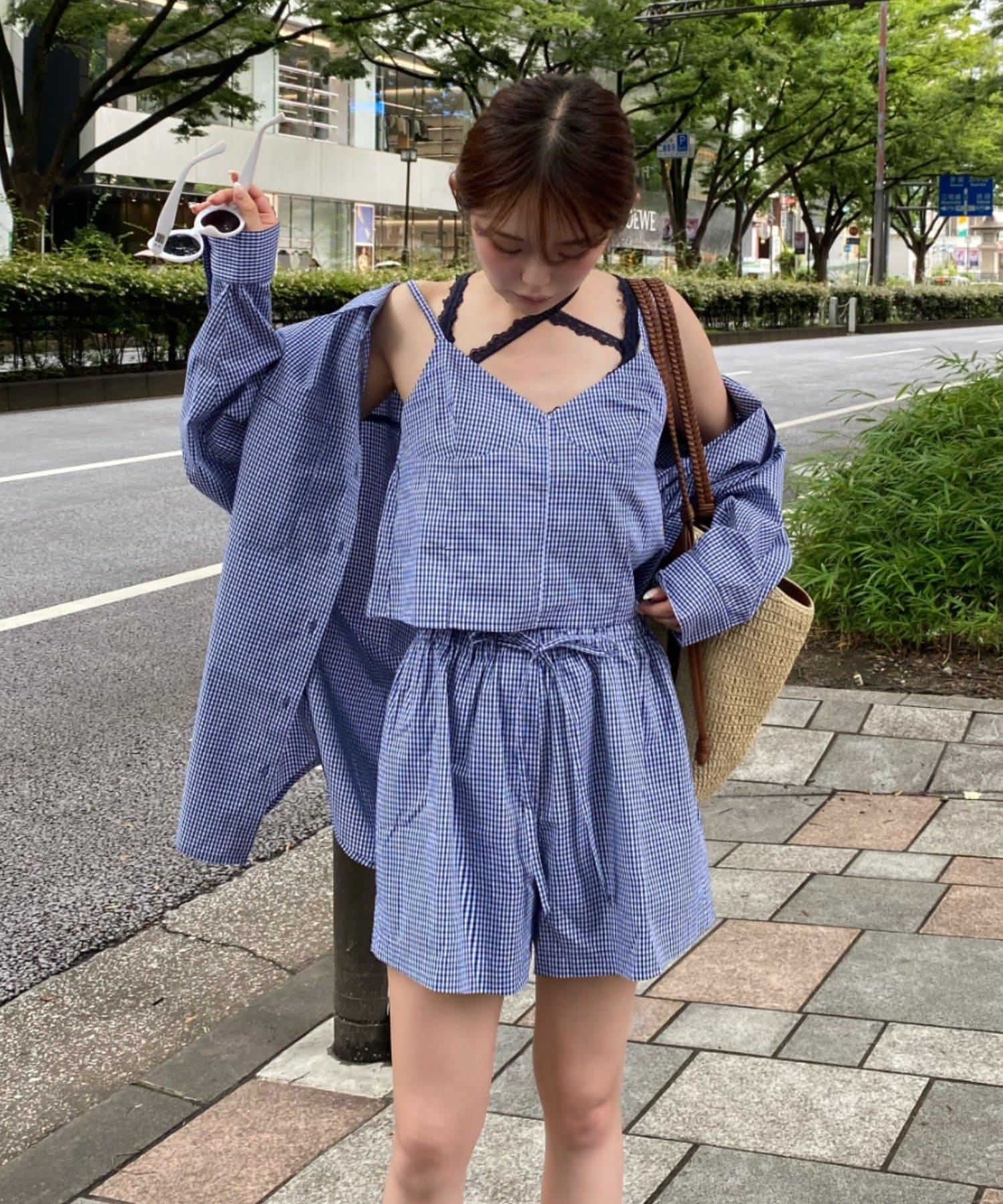 即オシャレ上級者見えセットアップー 商品コメント ー・全て単体での着回しも可能なため、組み合わせも豊富〇・キャミの切り返しが女性らしいデザインに。・セットアップだけどどこか抜け感のあるすタイプに仕上が