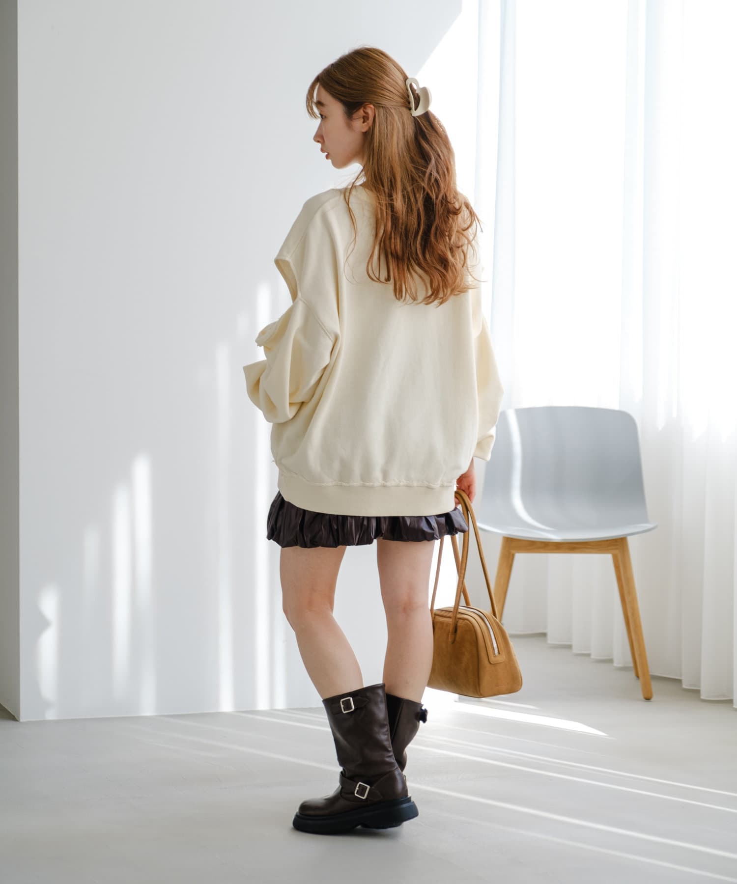 OUTLET(アウトレット) 【Kastane】レザーライクバルーンミニスカート