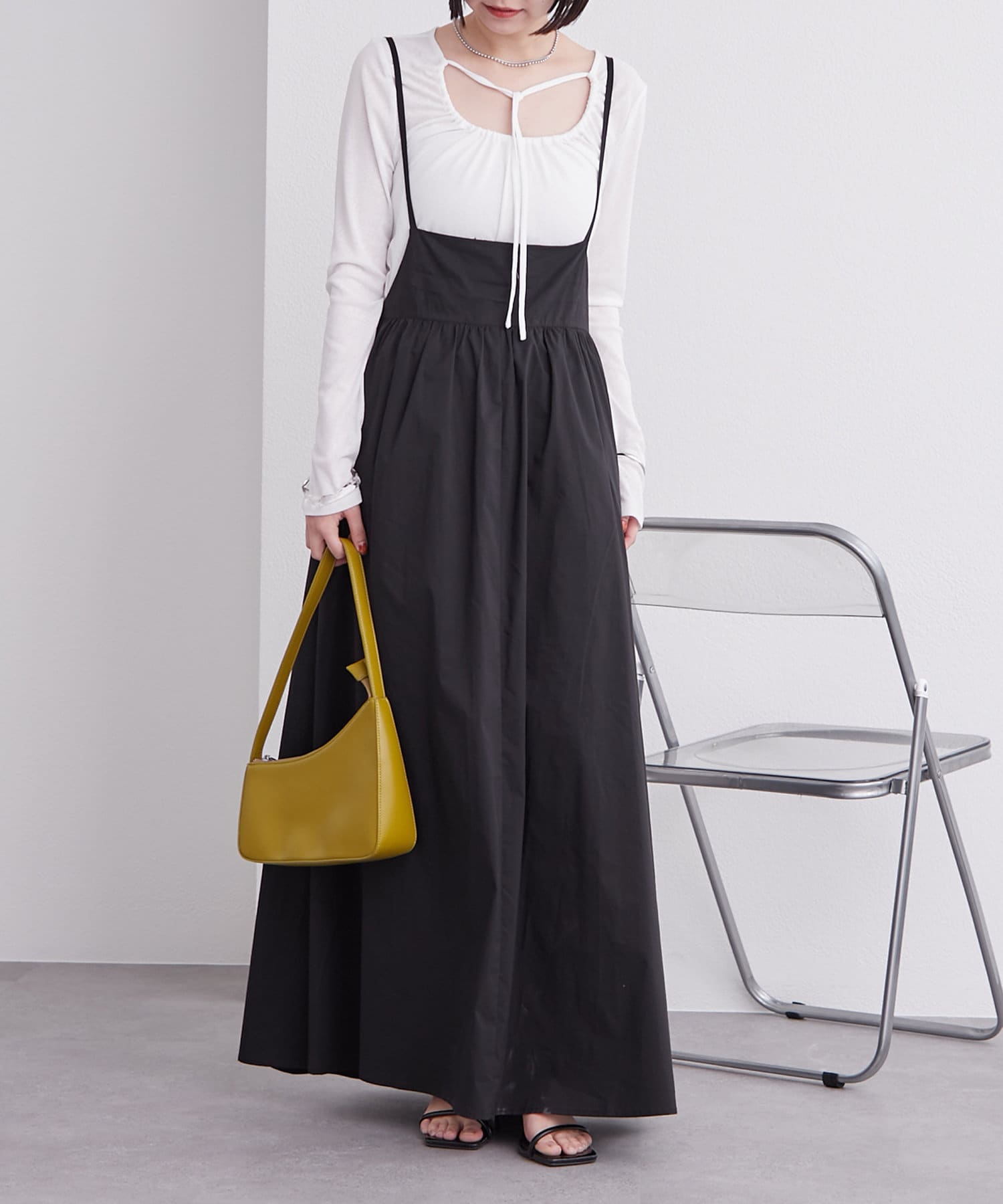 OUTLET(アウトレット) 【mystic】バックシャンキャミワンピ