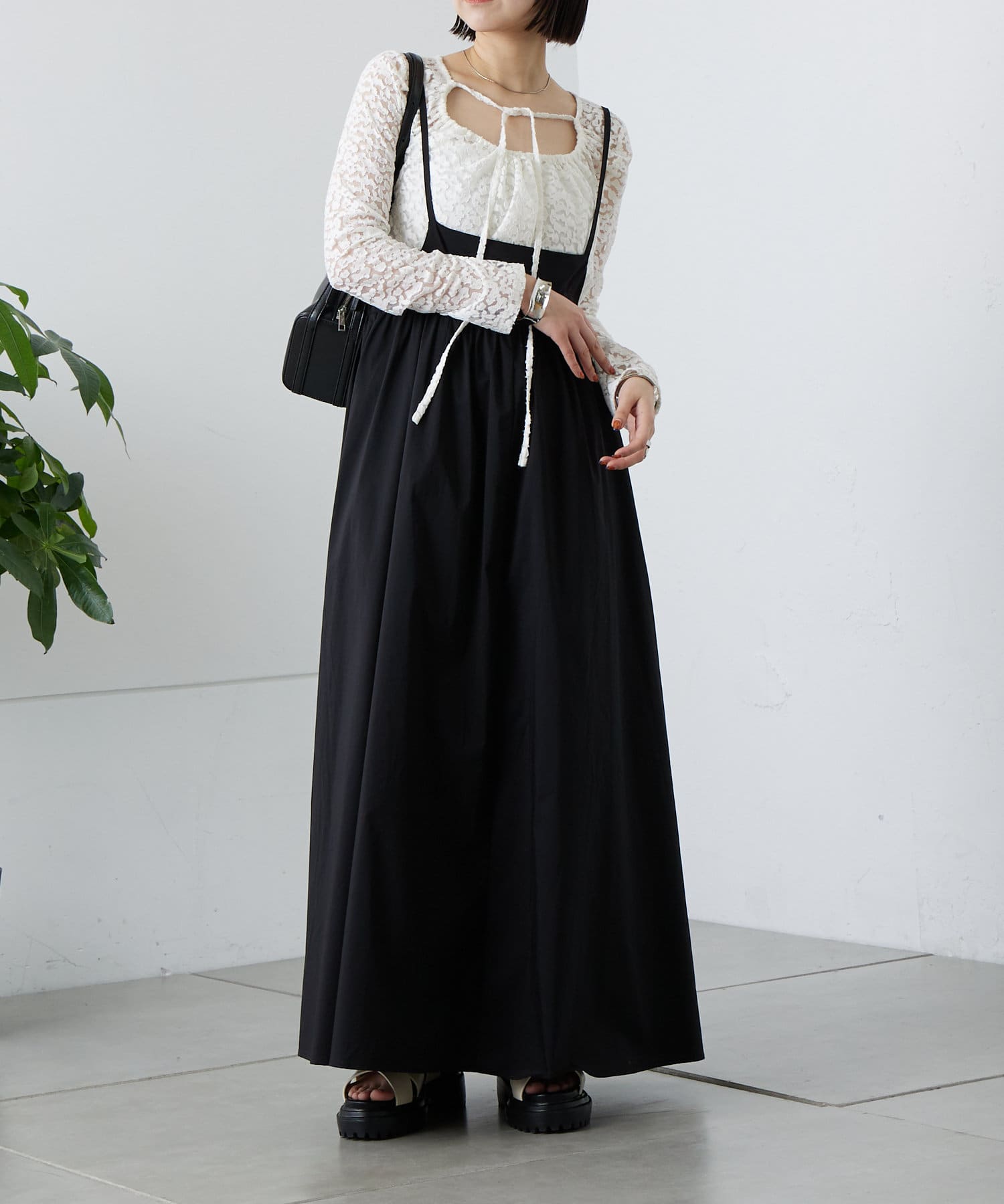 OUTLET(アウトレット) 【mystic】バックシャンキャミワンピ