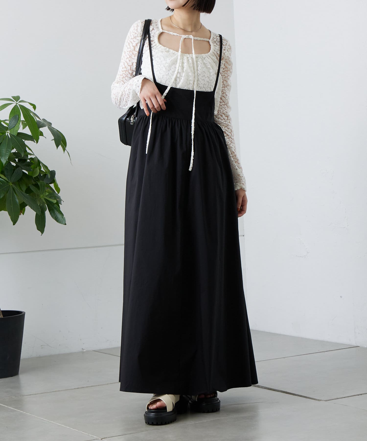 OUTLET(アウトレット) 【mystic】バックシャンキャミワンピ