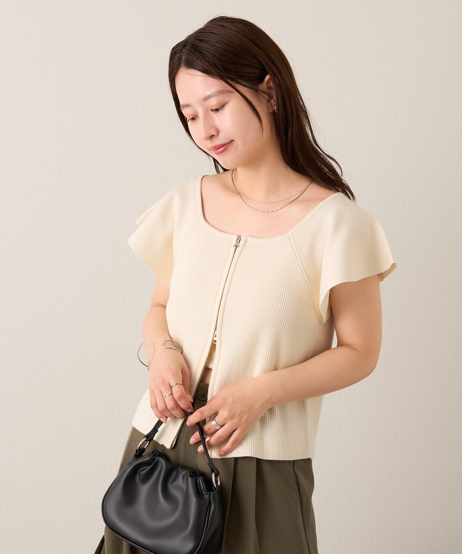 カドレア Kastane】ZIP袖フレアニット | OUTLET(アウトレット)レディース | PAL