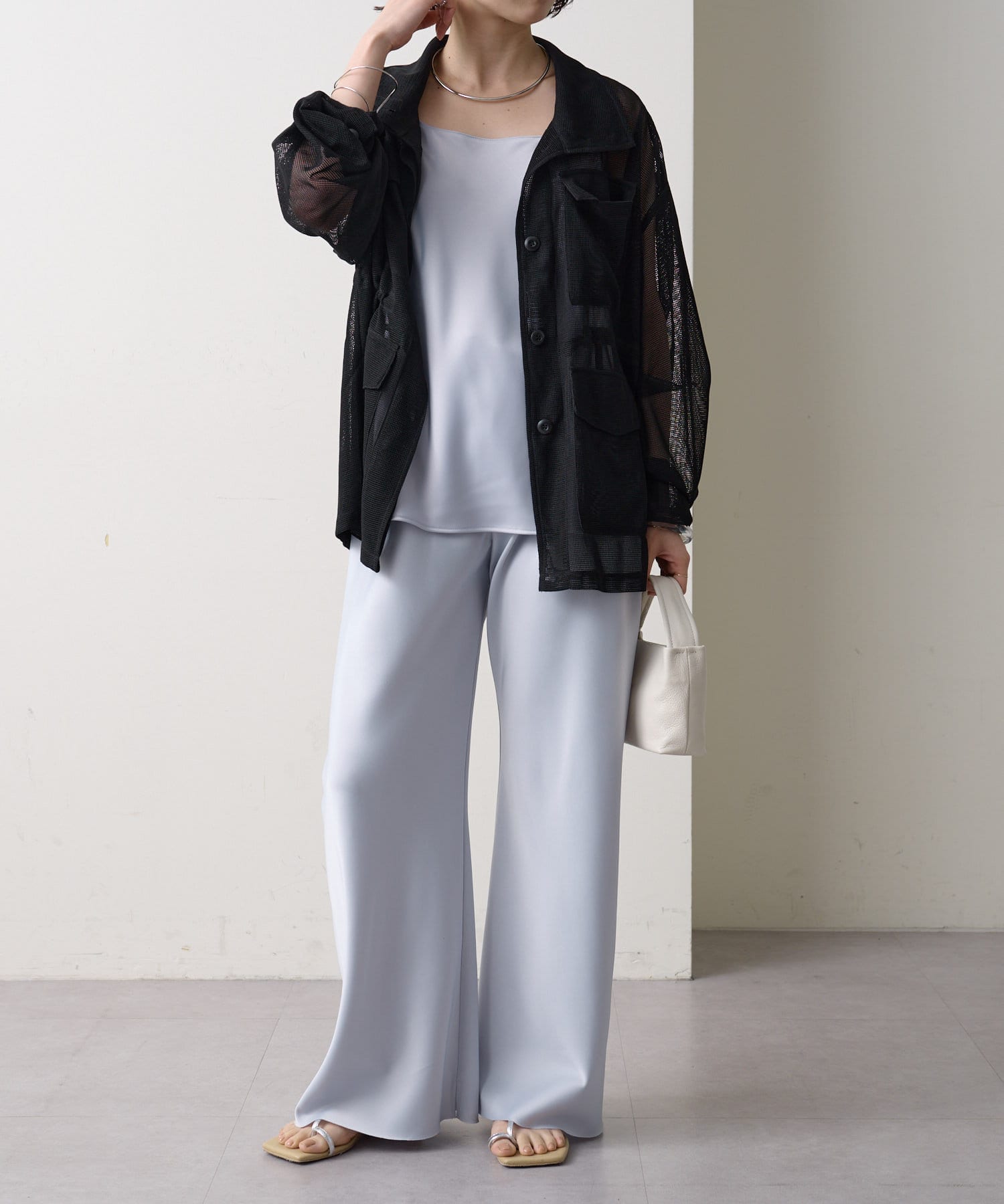 OUTLET(アウトレット) 【Omekashi】メッシュスタンドブルゾン