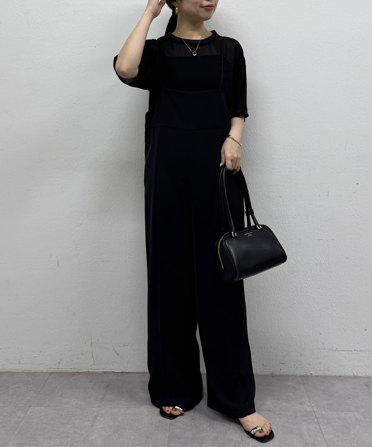 フラワー刺繍キャミワンピース | LOUNGEDRESS(ラウンジドレス