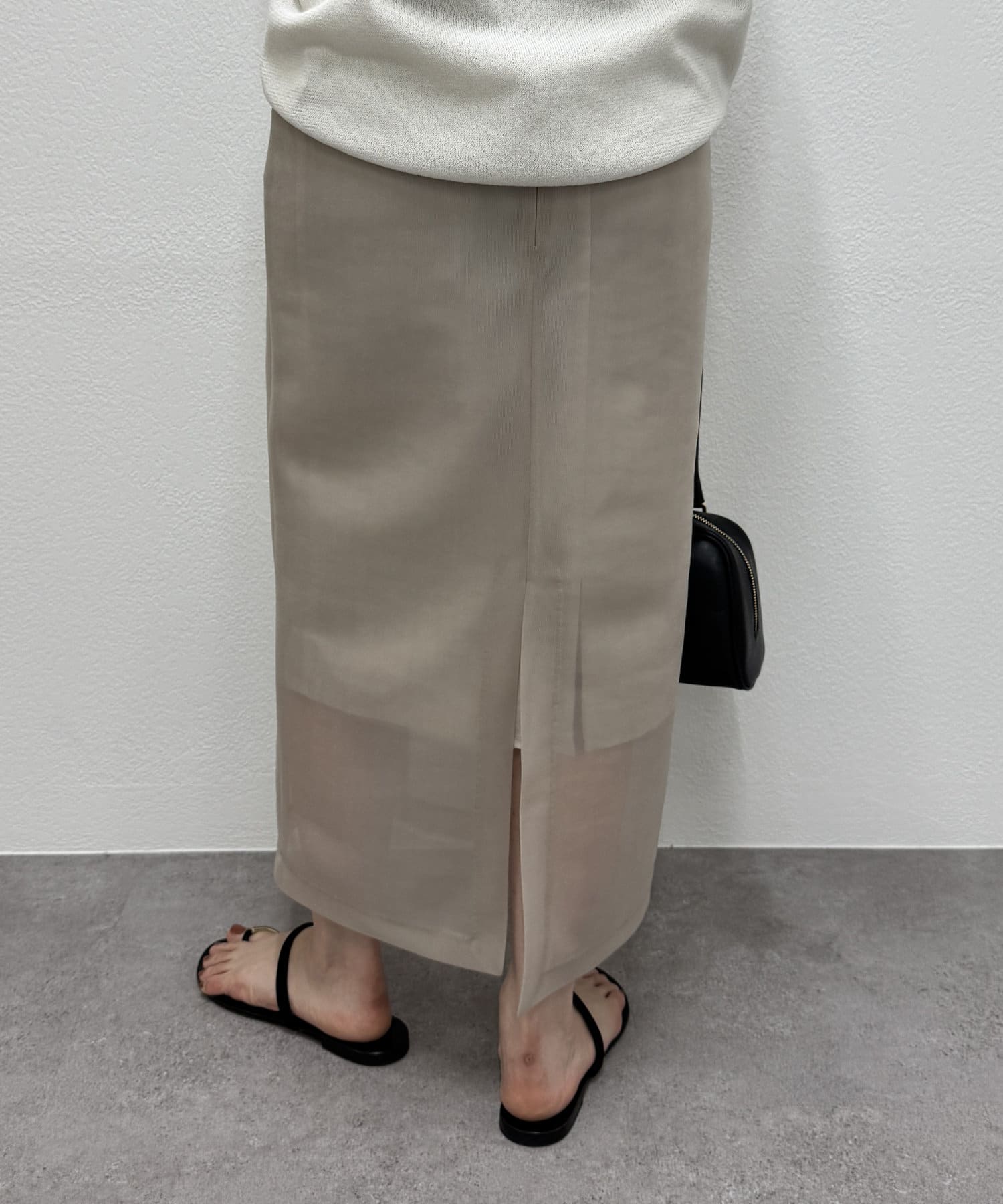 OUTLET(アウトレット) 【Loungedress】シアーメッシュダンボールスカート