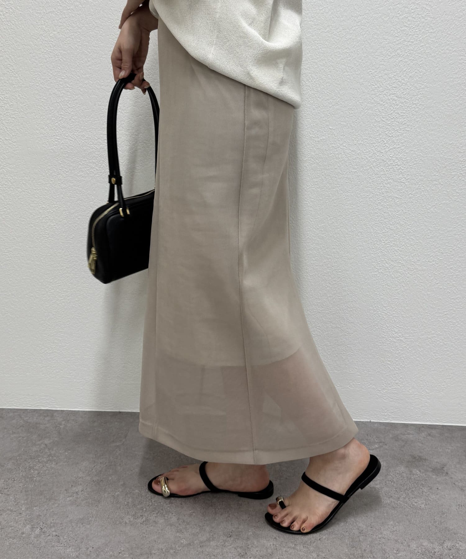 OUTLET(アウトレット) 【Loungedress】シアーメッシュダンボールスカート