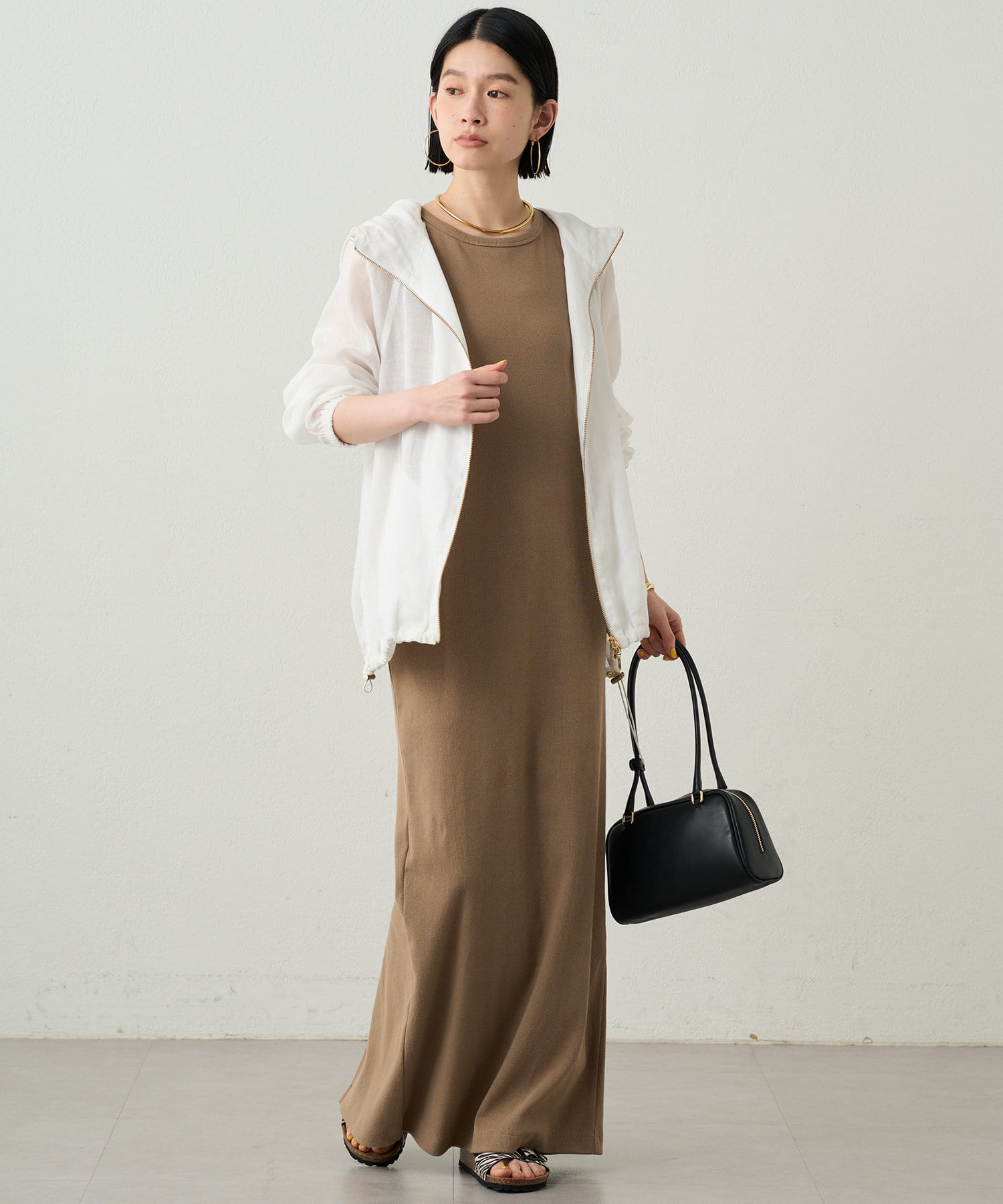 OUTLET(アウトレット) 【Loungedress】ノースリカットワンピース