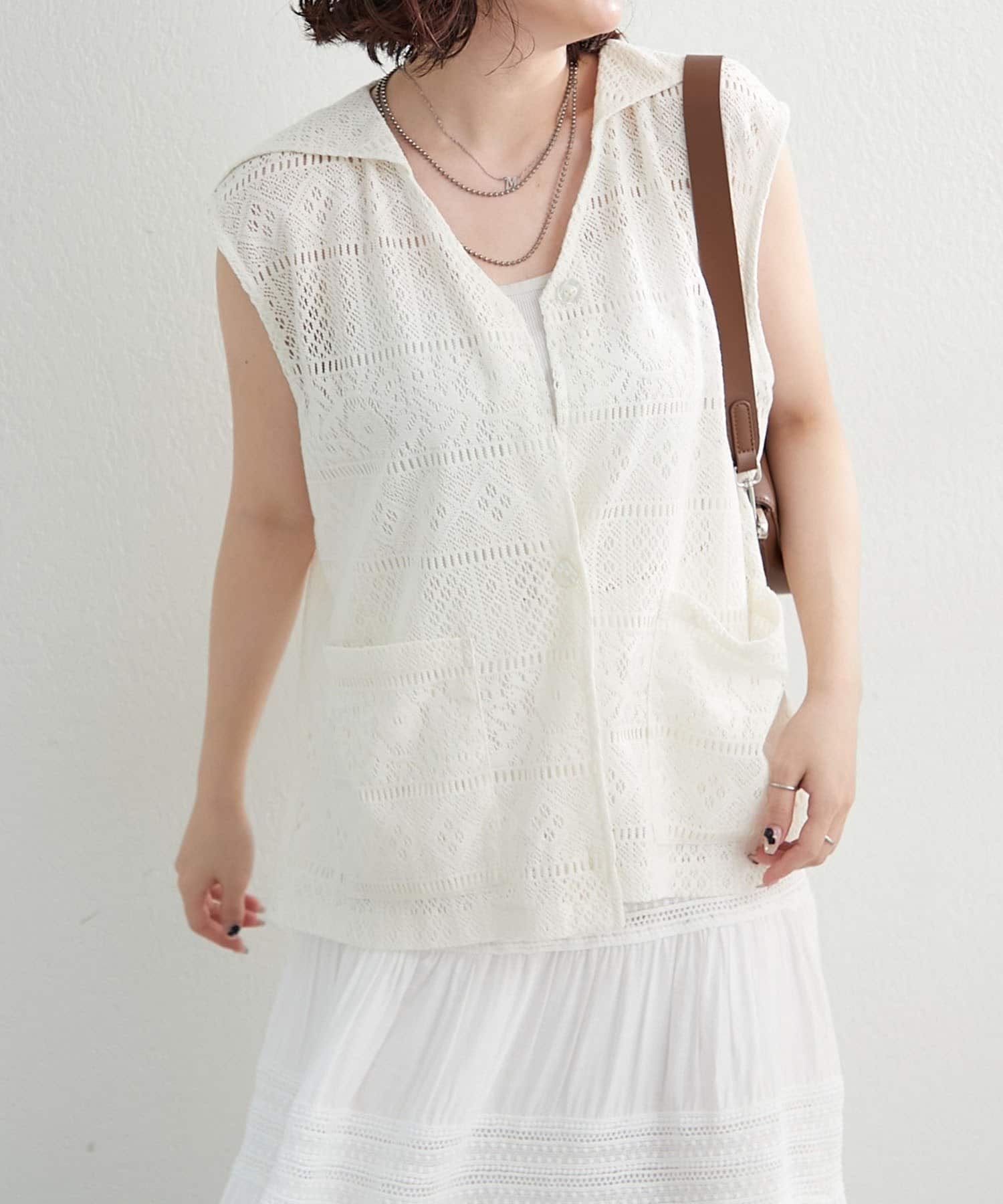 Remind me and forever(リマインドミーアンドフォーエバー) 【NUNIFE】レースBIG襟ベスト