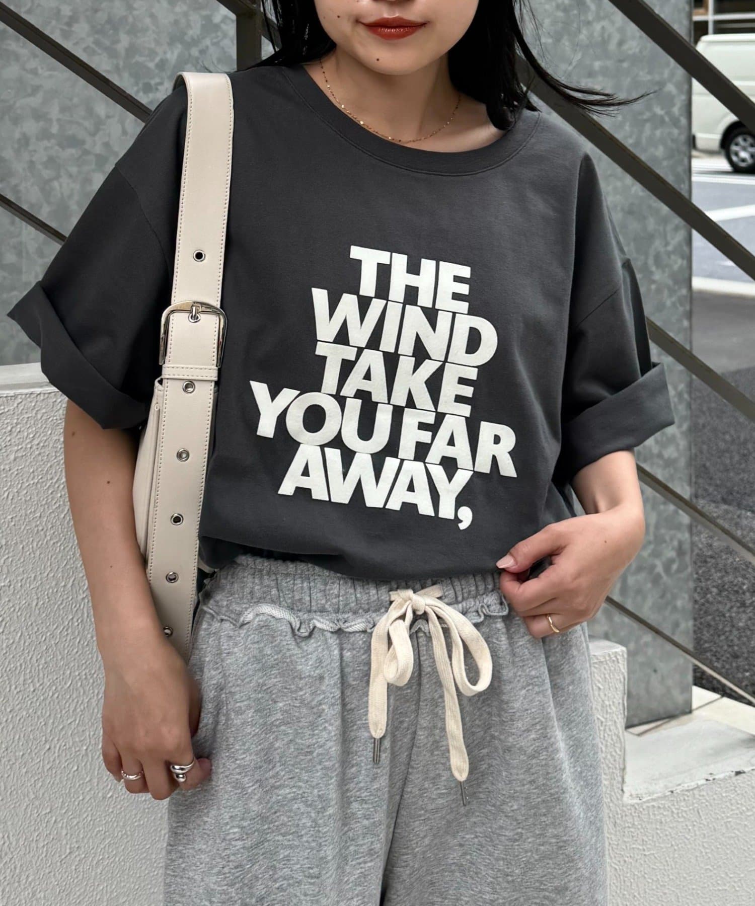 CIAOPANIC TYPY(チャオパニックティピー) フロッキーロゴプリント半袖オーバーTee