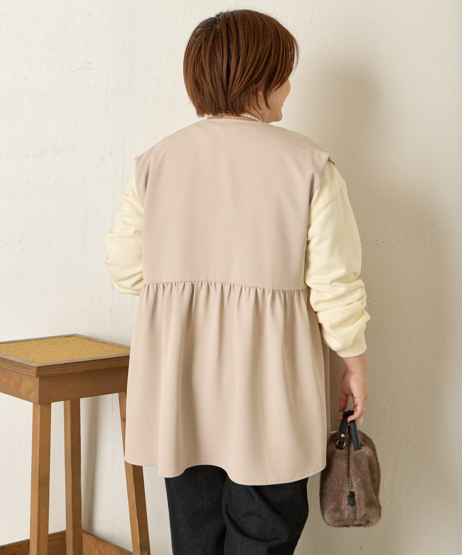 Jena　espace merveilleux(ジェナ　エスパスメルヴェイユ) 《さわゆい企画》【オケージョン/新色登場】ペプラムジレ