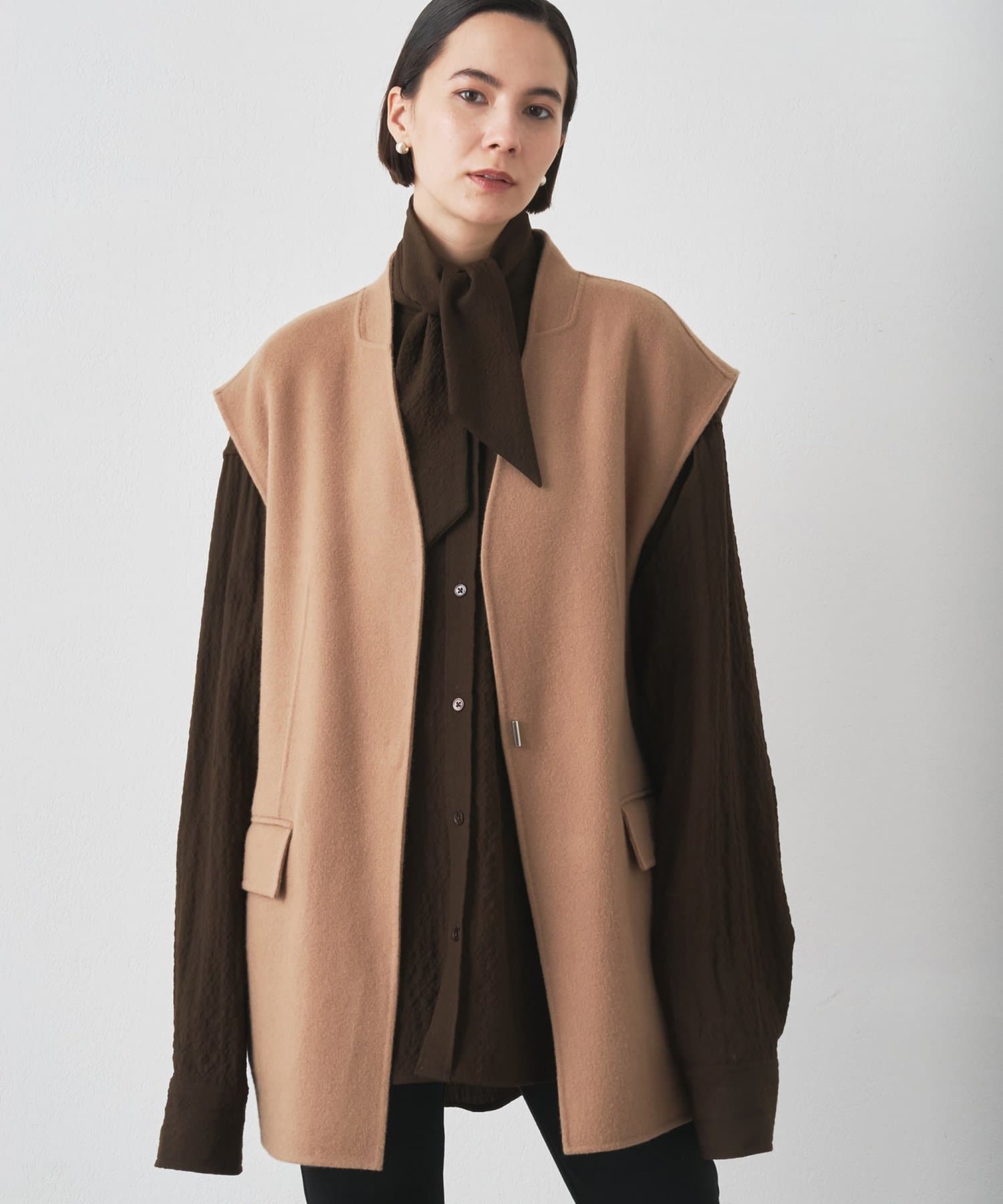 ++　ウィムガゼット【aLORS】VESTE AMARI Whim Gazette(ウィム ガゼット)｜フーディーブルゾン/ブラック