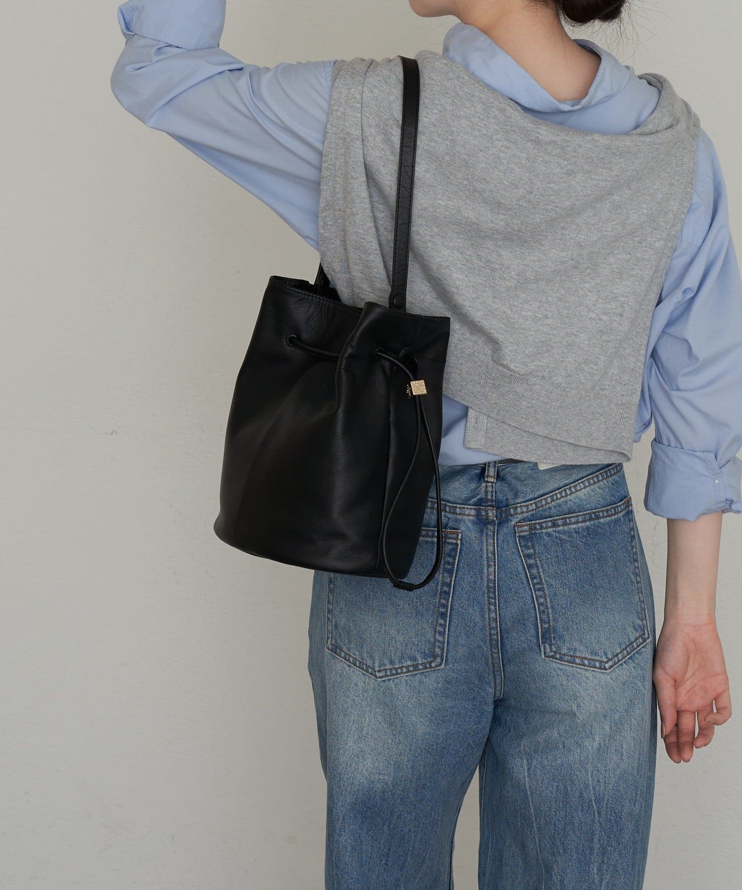 russet(ラシット) レザー巾着バケットバッグ