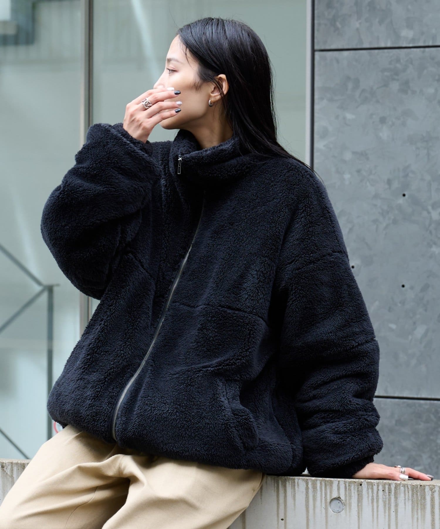 COLONY 2139(コロニー トゥーワンスリーナイン) 【リバイバル】シャギーフリースBIGスタンドブルゾン