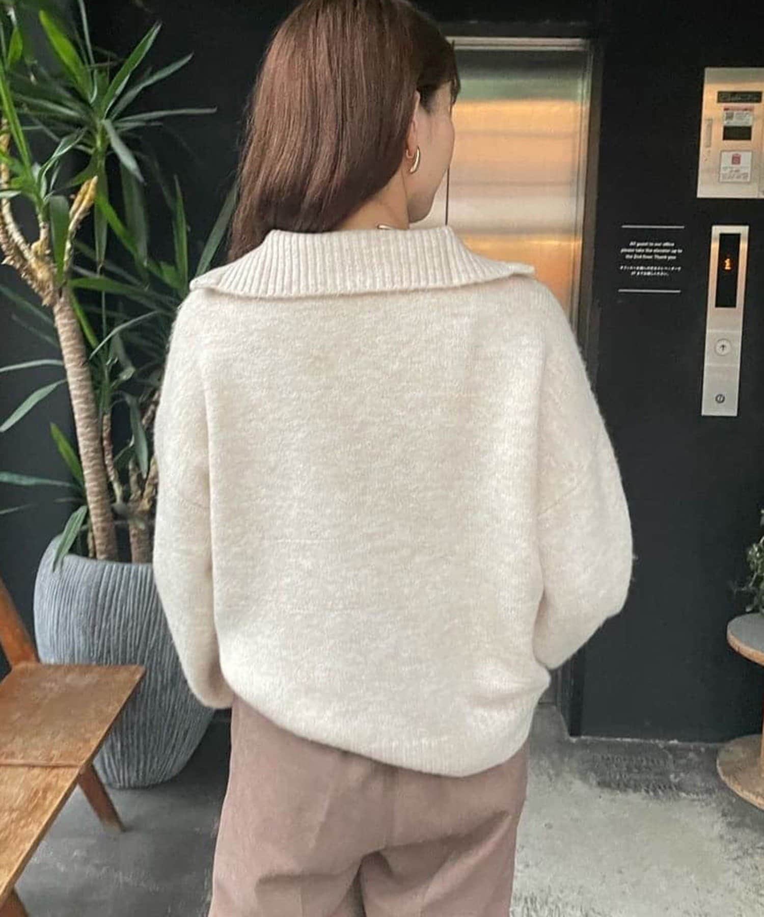 ♡レフレム ふわふわニット♡ ヤクタッチハーフZIPニット（ニット/セーター）｜Remind me