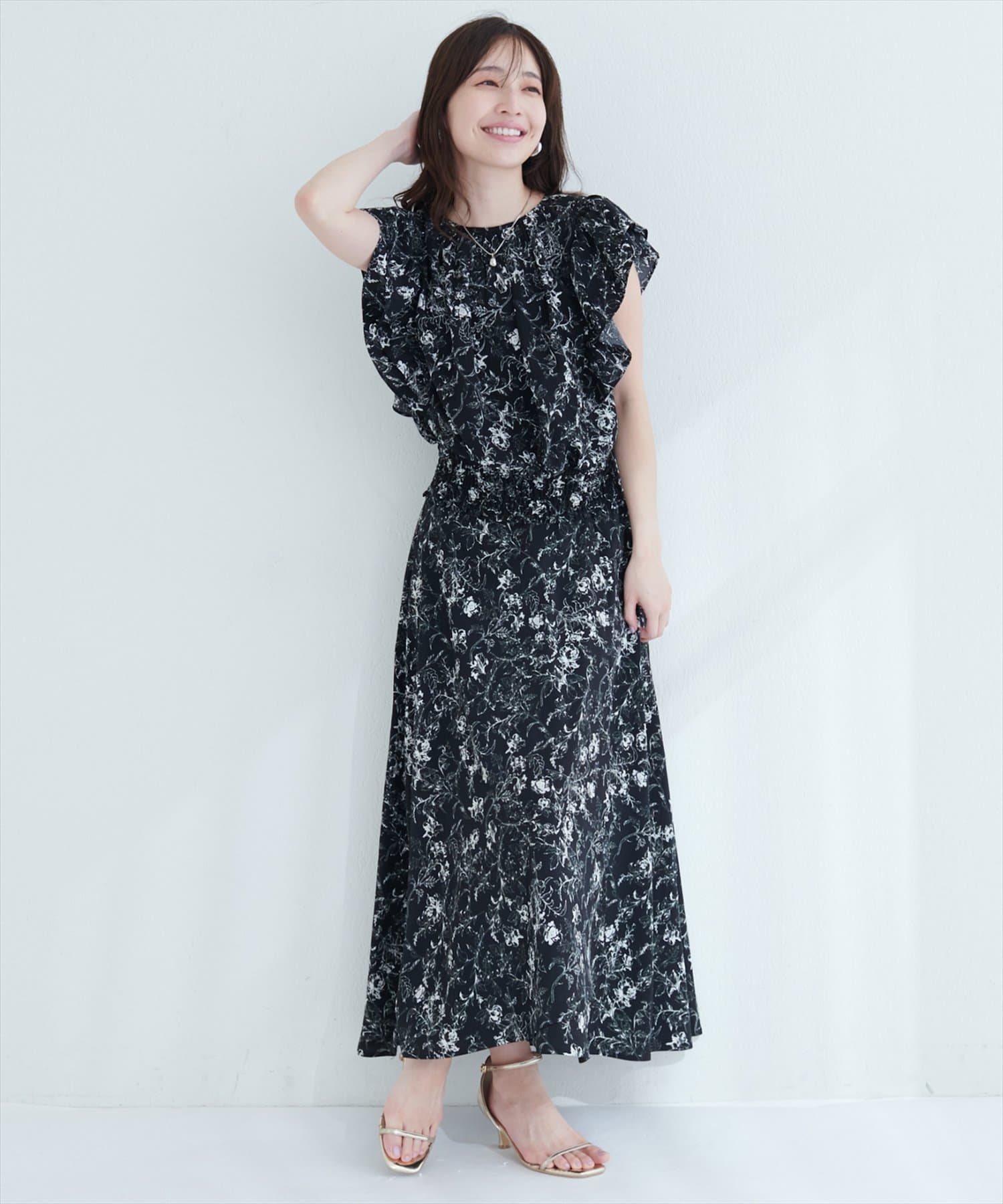 natural couture(ナチュラルクチュール) 【人気カラー再予約中】【mizu】長さ変えられる後ろ下がりヘムスカート