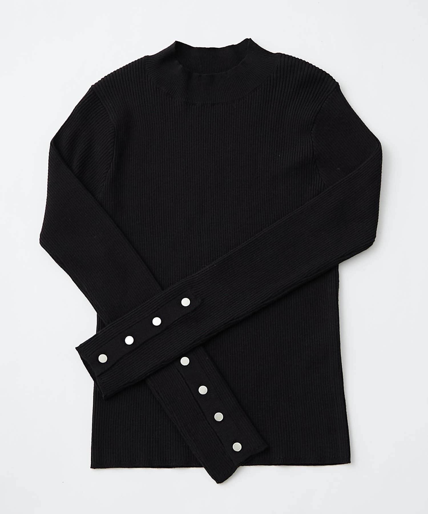 Remind me and forever(リマインドミーアンドフォーエバー) 【WEB先行予約】袖ボタンハイネックリブプルオーバー