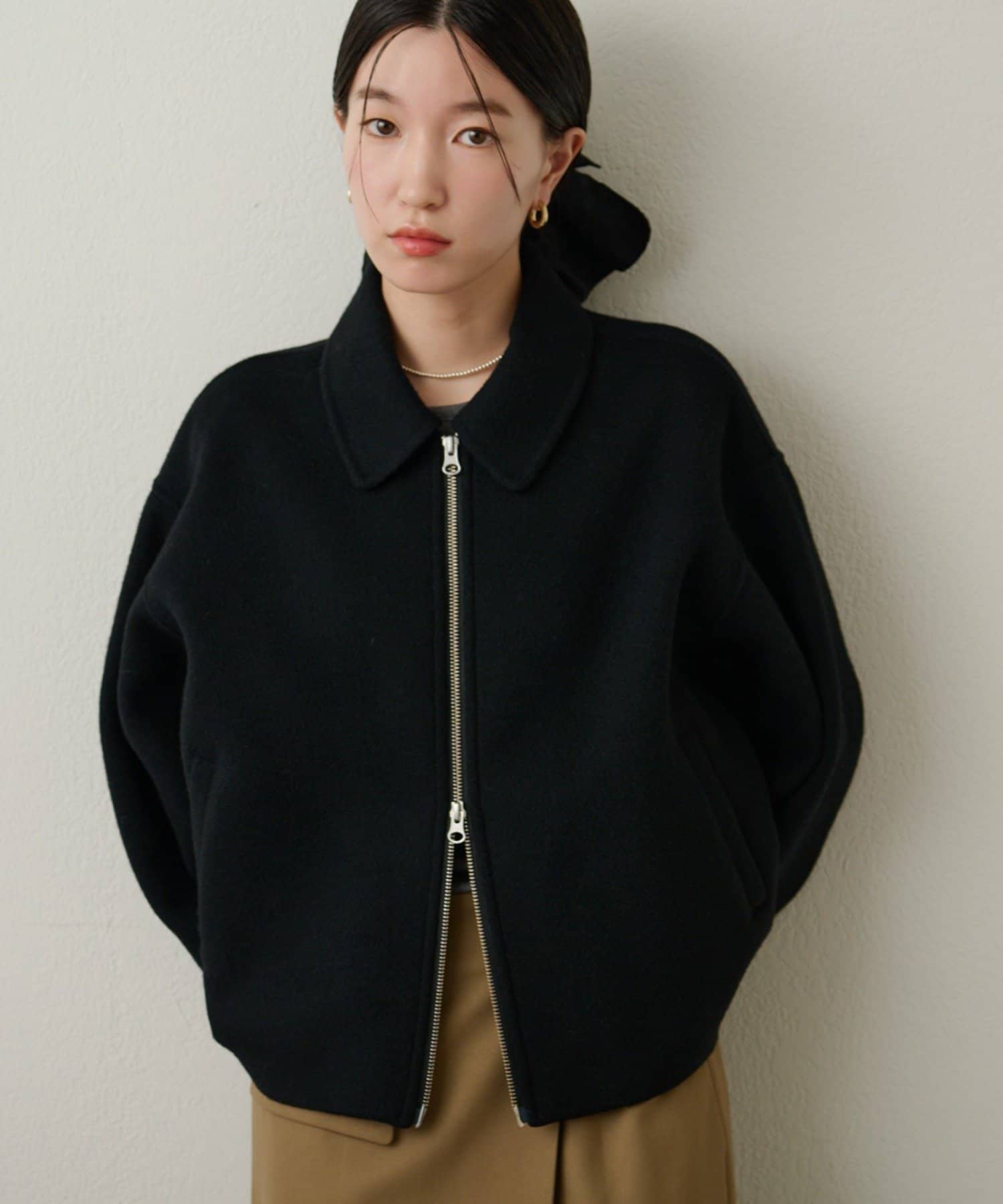 Omekashi(オメカシ) ファインメリノウールビーバーリバージャケット