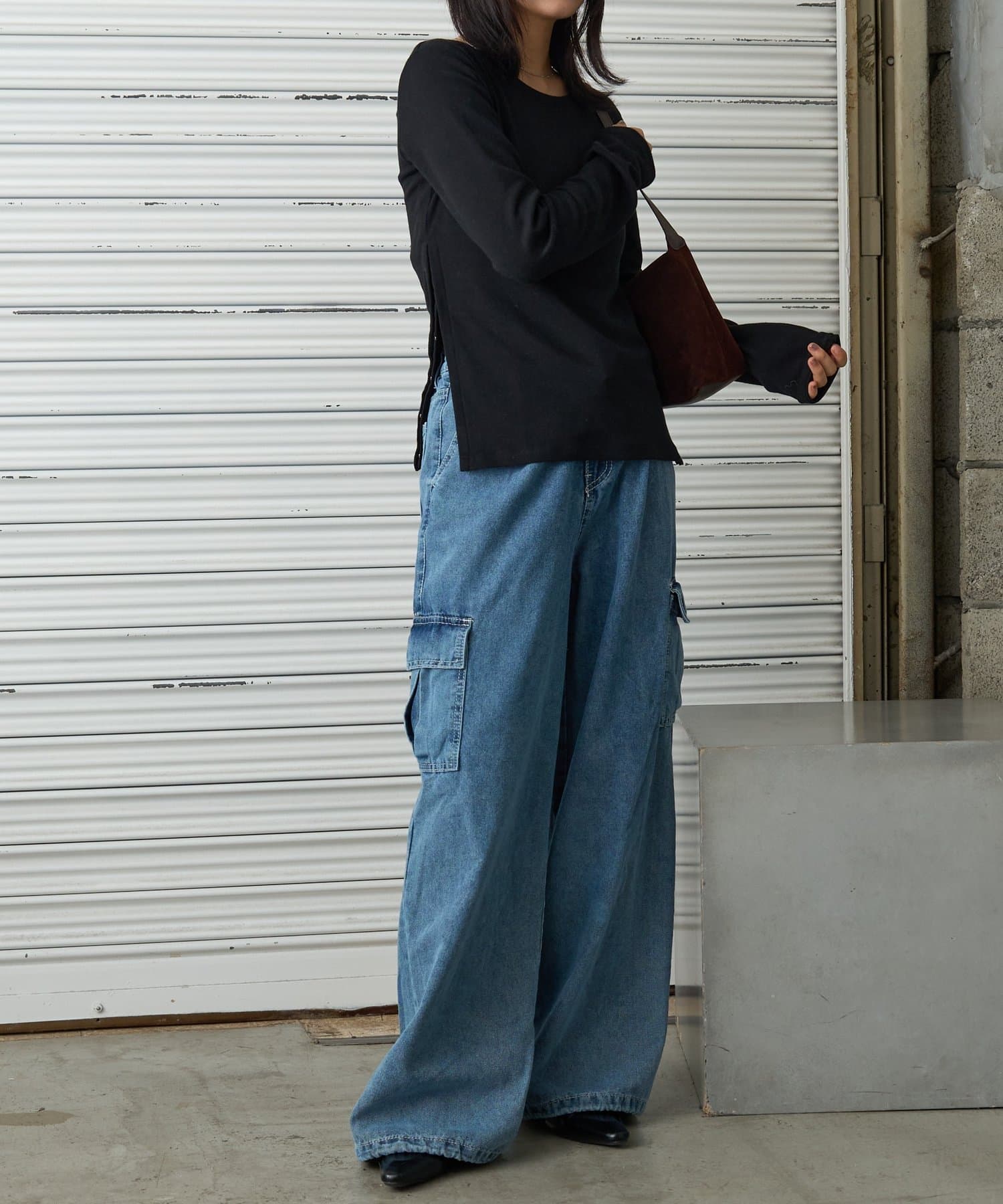 -goocy-(グーシー) スムース天竺サイドホックプルオーバー