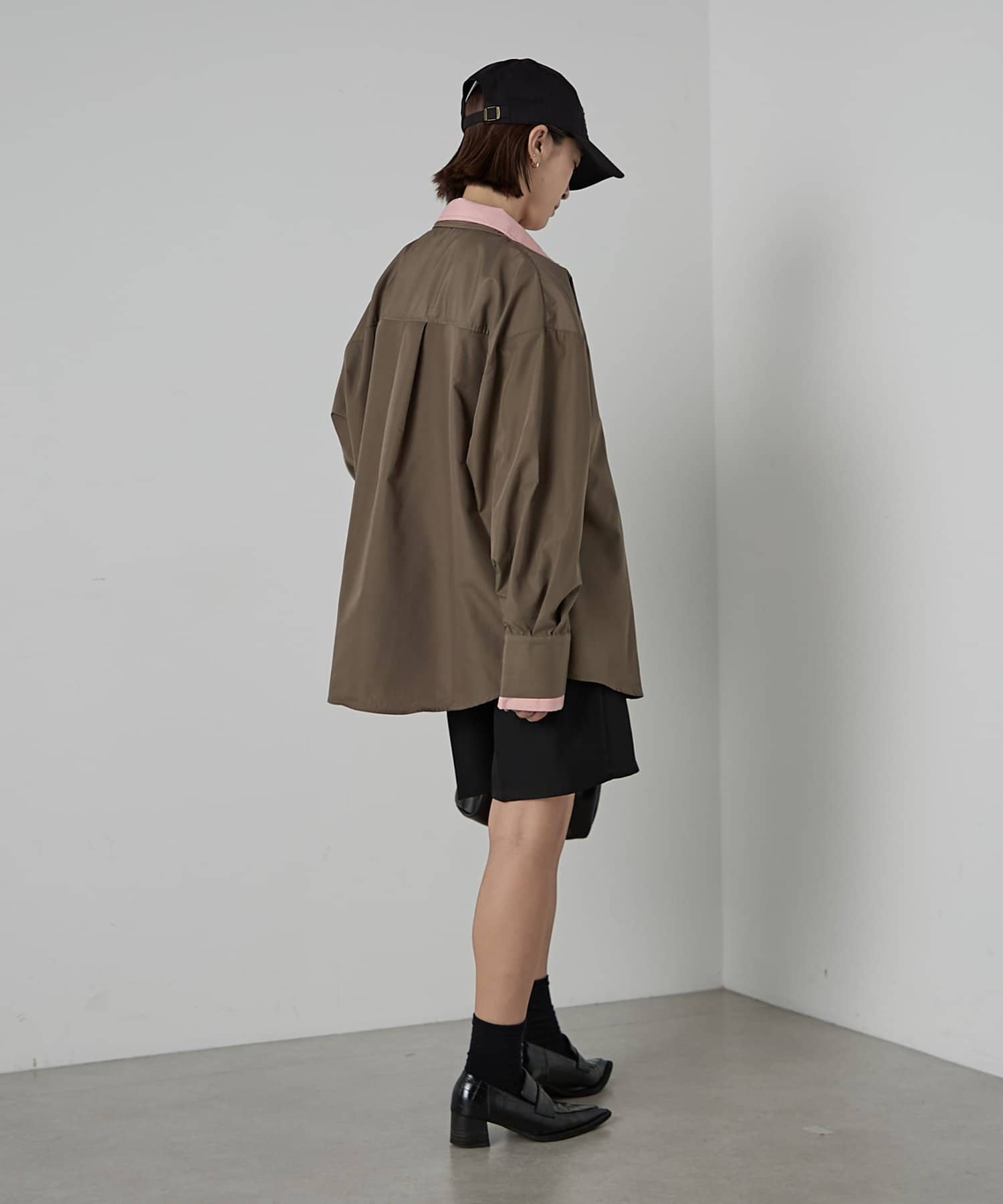 -goocy-(グーシー) エステルツイルタックハーフパンツ