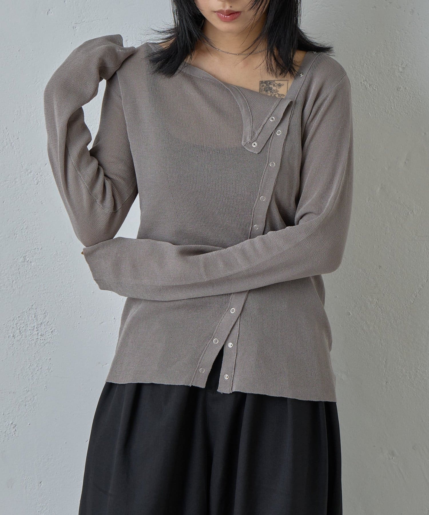 -goocy-(グーシー) 麻ライクシアースナップPO