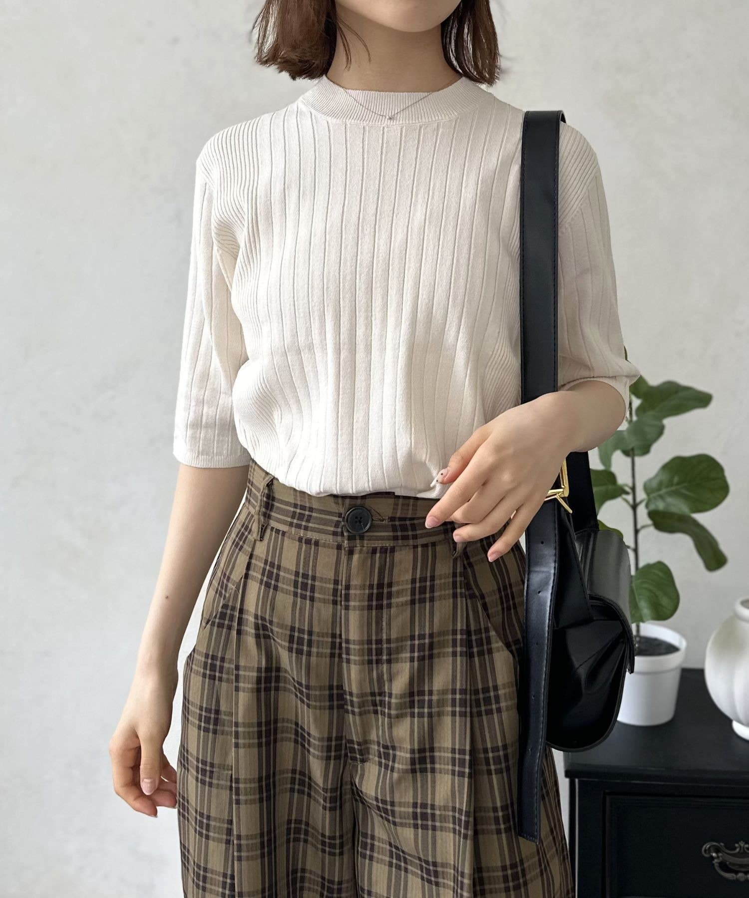 LOCUST(ローカスト) 【着回し力抜群】リブサマーニット