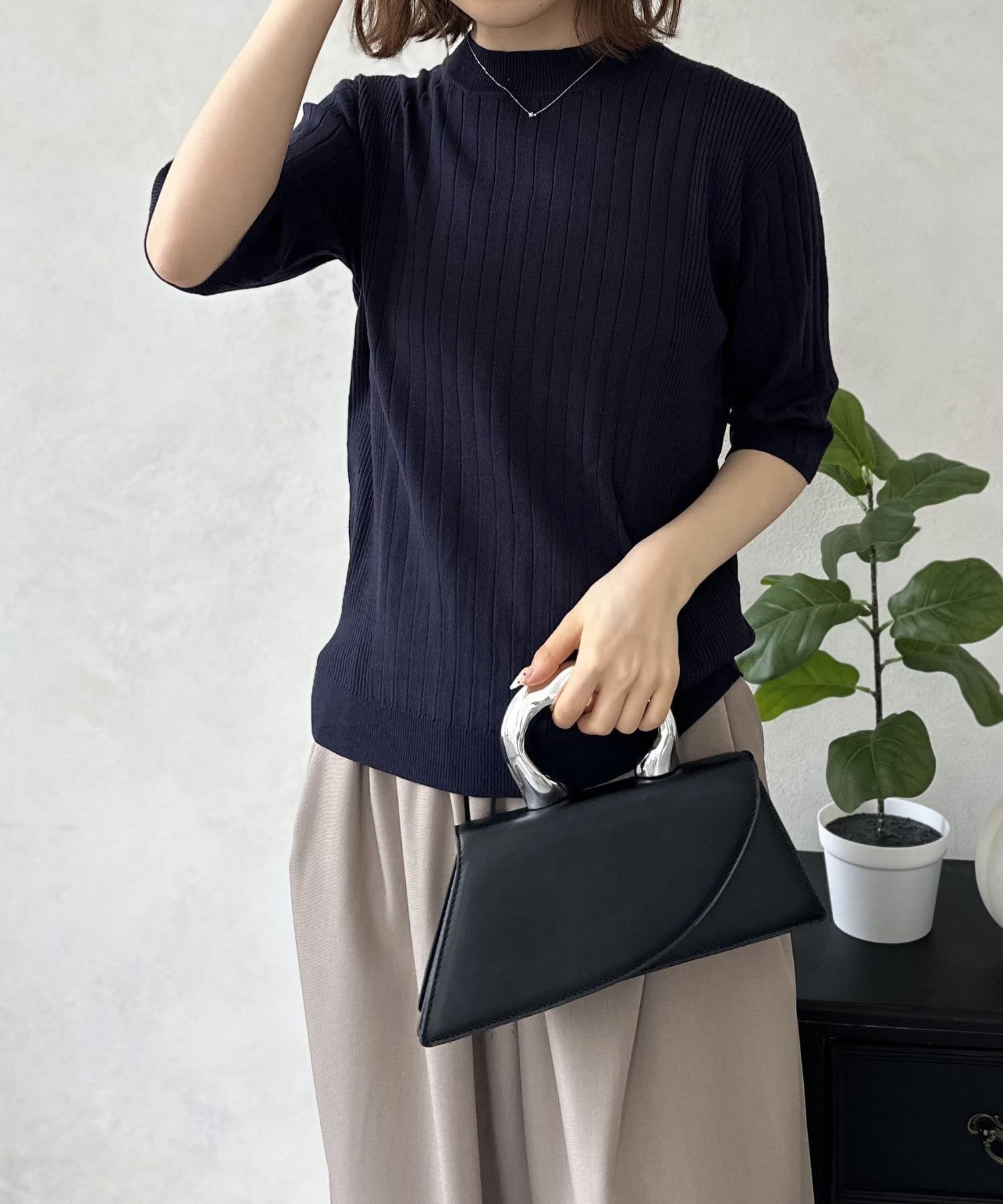 LOCUST(ローカスト) 【着回し力抜群】リブサマーニット