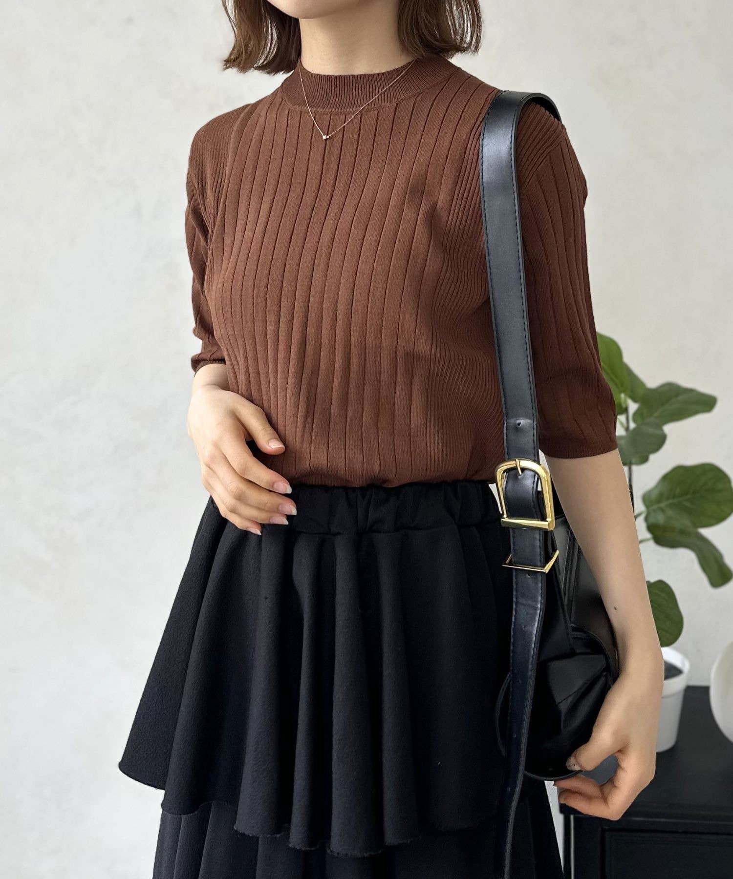 LOCUST(ローカスト) 【着回し力抜群】リブサマーニット