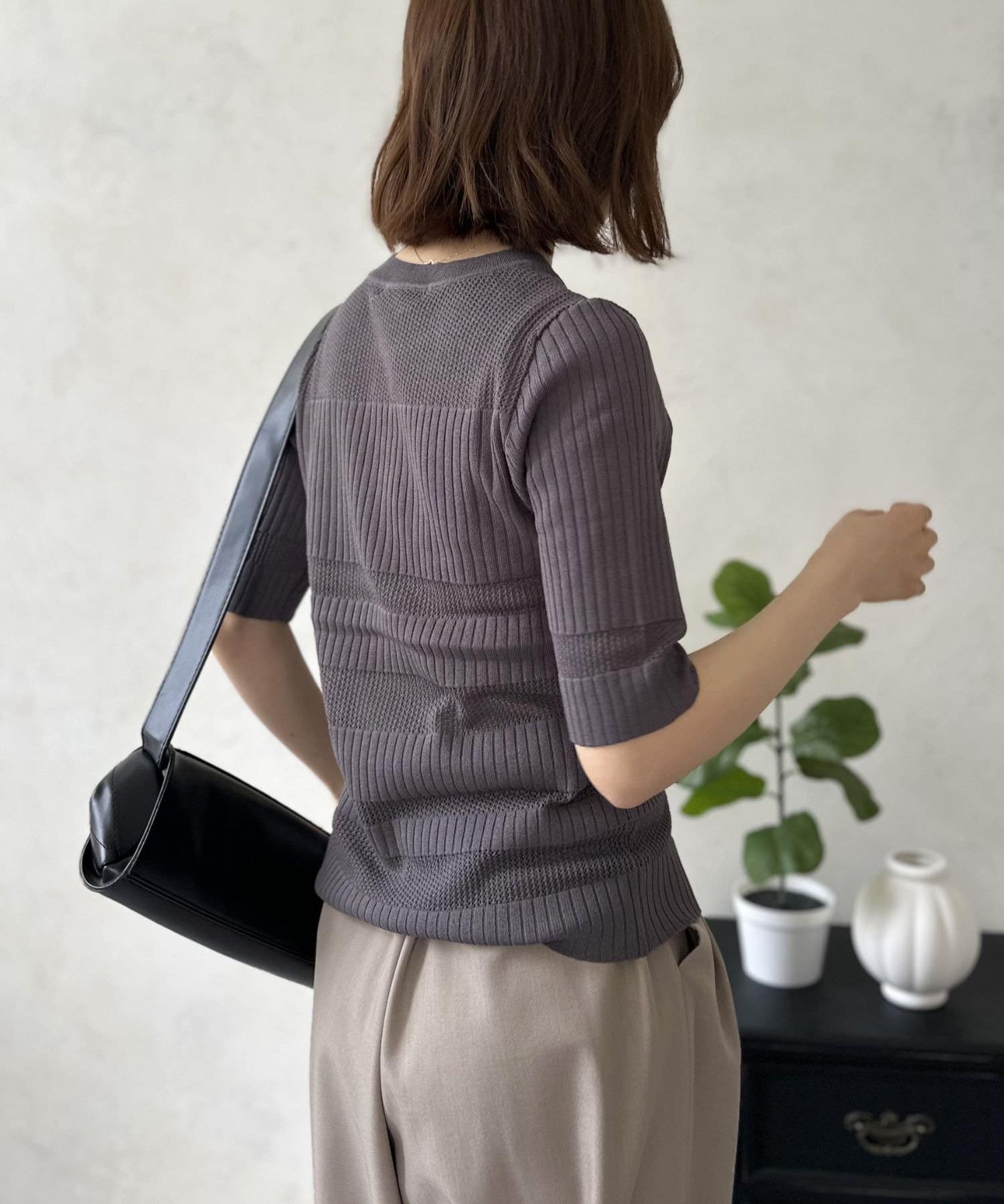 LOCUST(ローカスト) シアーボーダーサマーニット