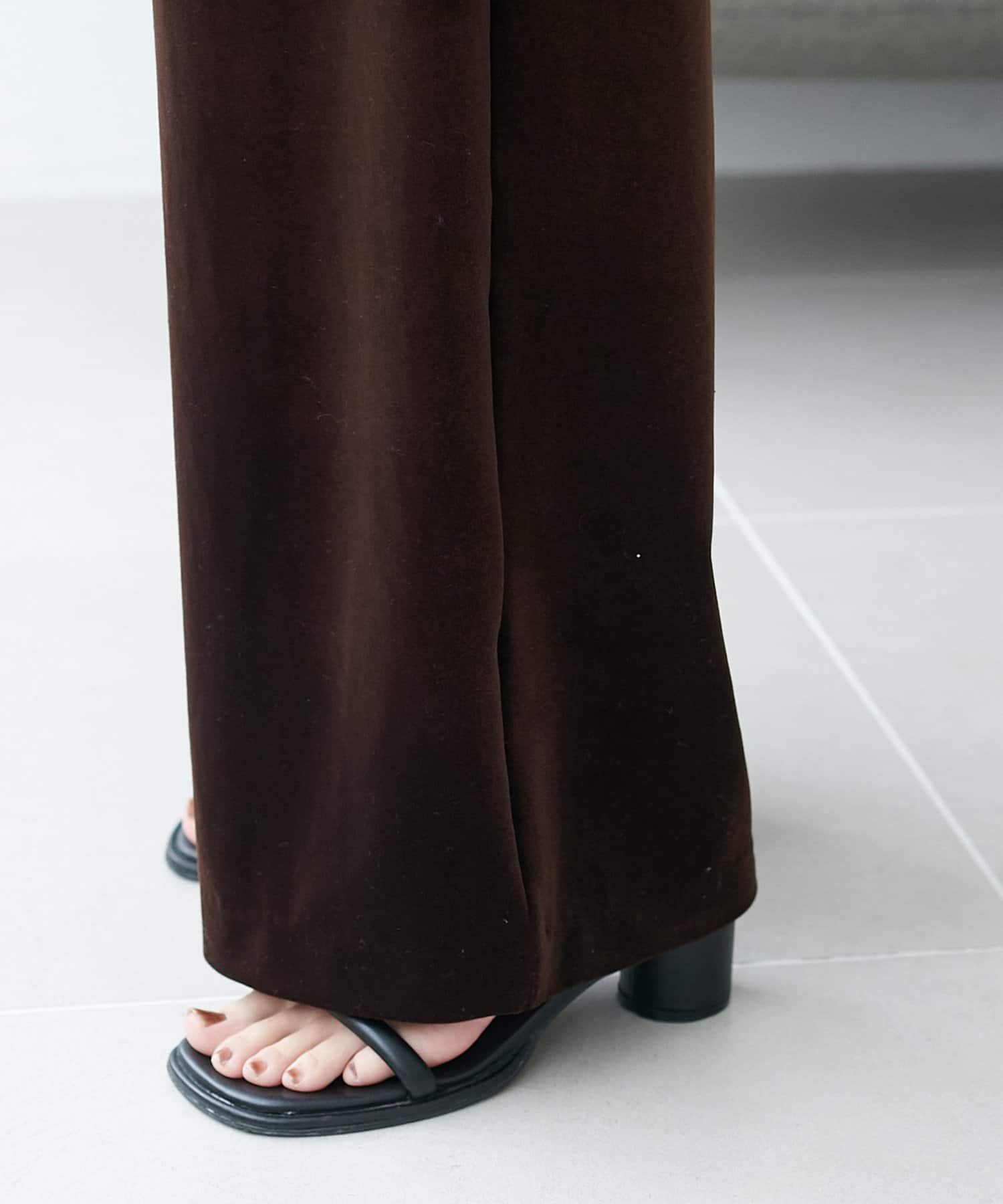 DISCOAT(ディスコート) 【サイズ展開あり◎】ベロアワイドパンツ《WEB限定カラーあり》