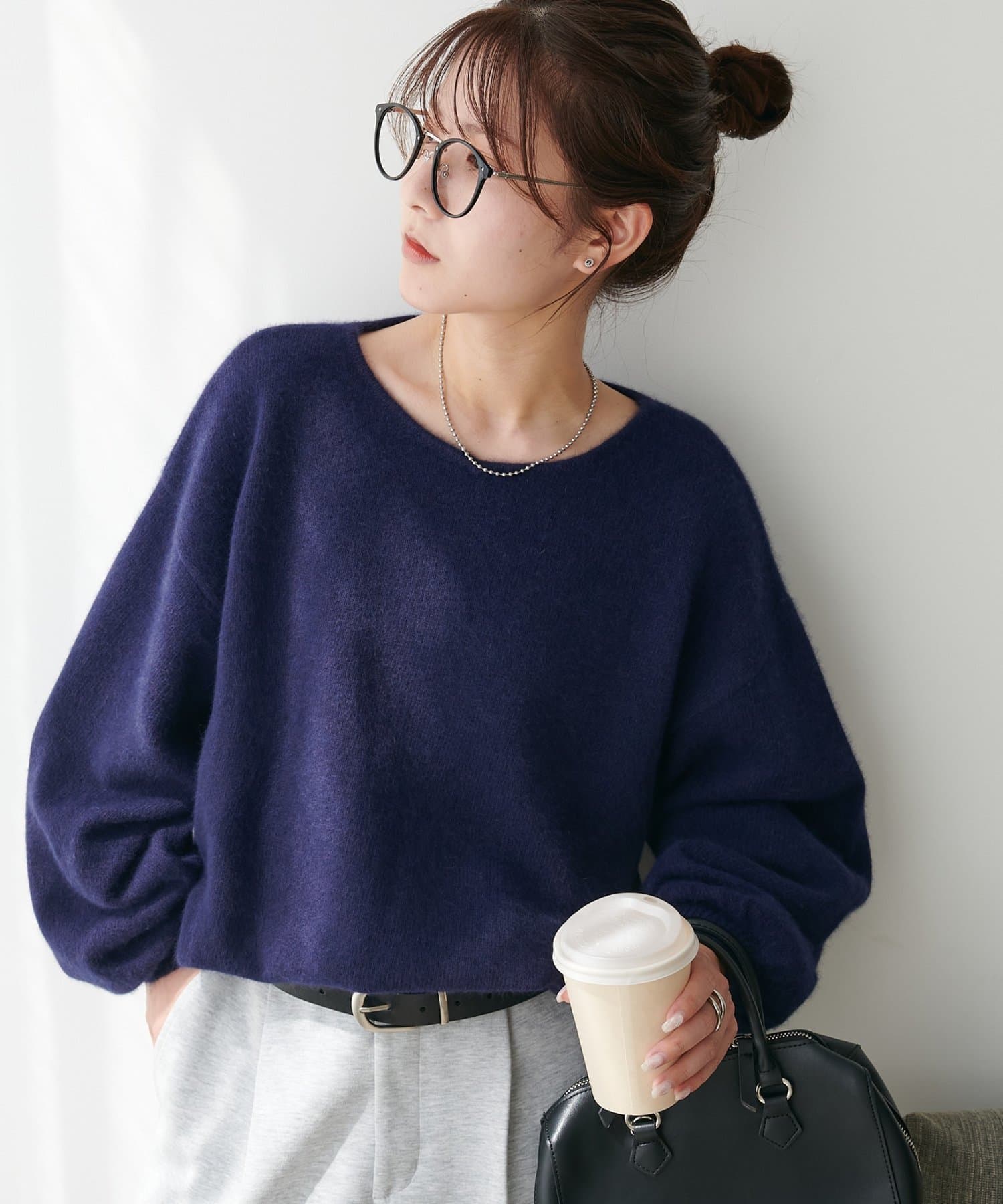 DISCOAT(ディスコート) フォックスブレンドVネックプルオーバー