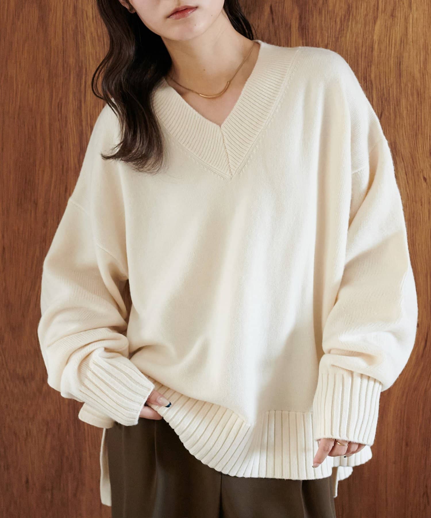 DISCOAT(ディスコート) 【12/1 13:00まで40%OFF!】カシミアタッチビッグプルオーバー