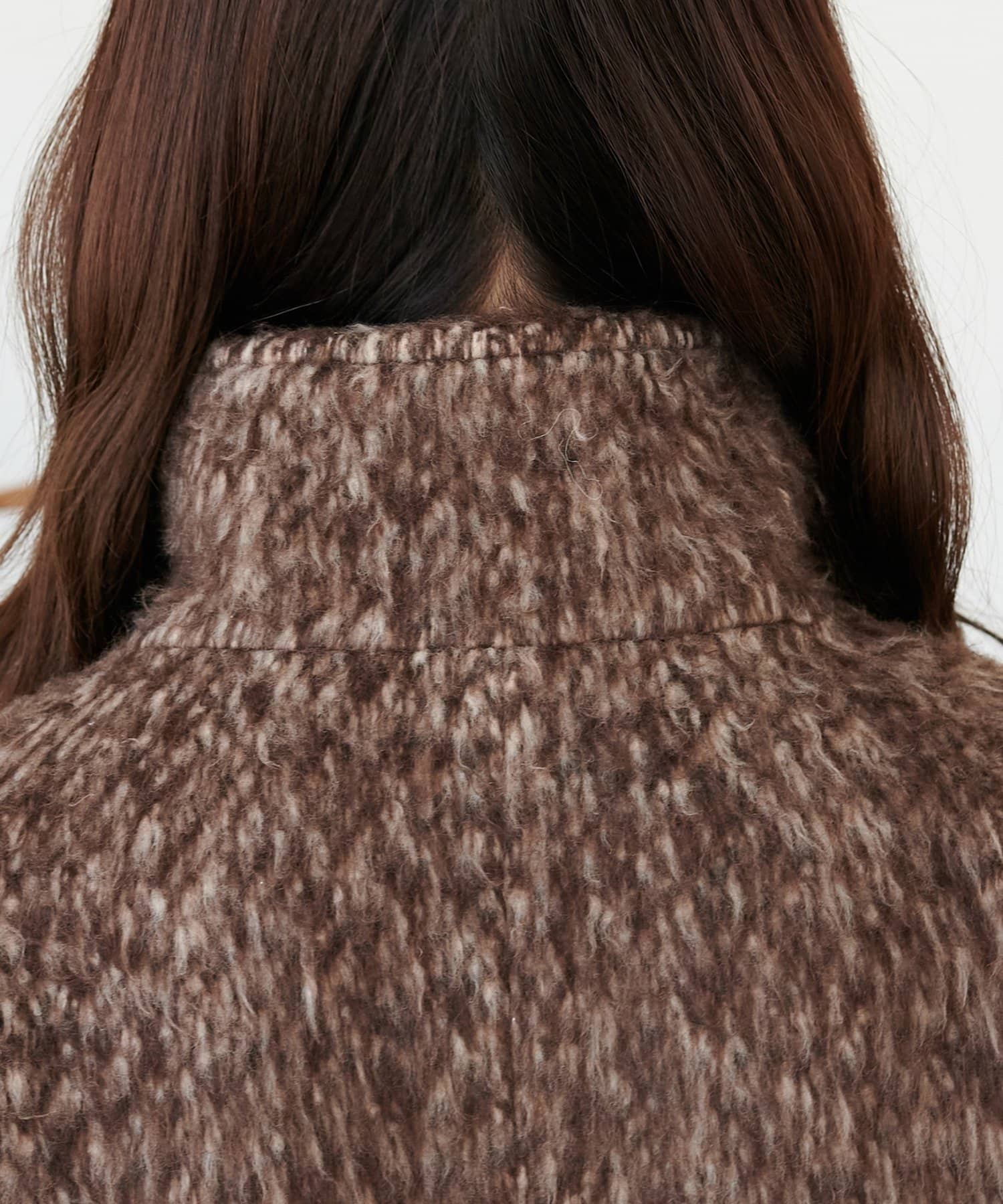 DISCOAT(ディスコート) 【ベーシック&トレンドの両立】メランジシャギースタンドミドルコート