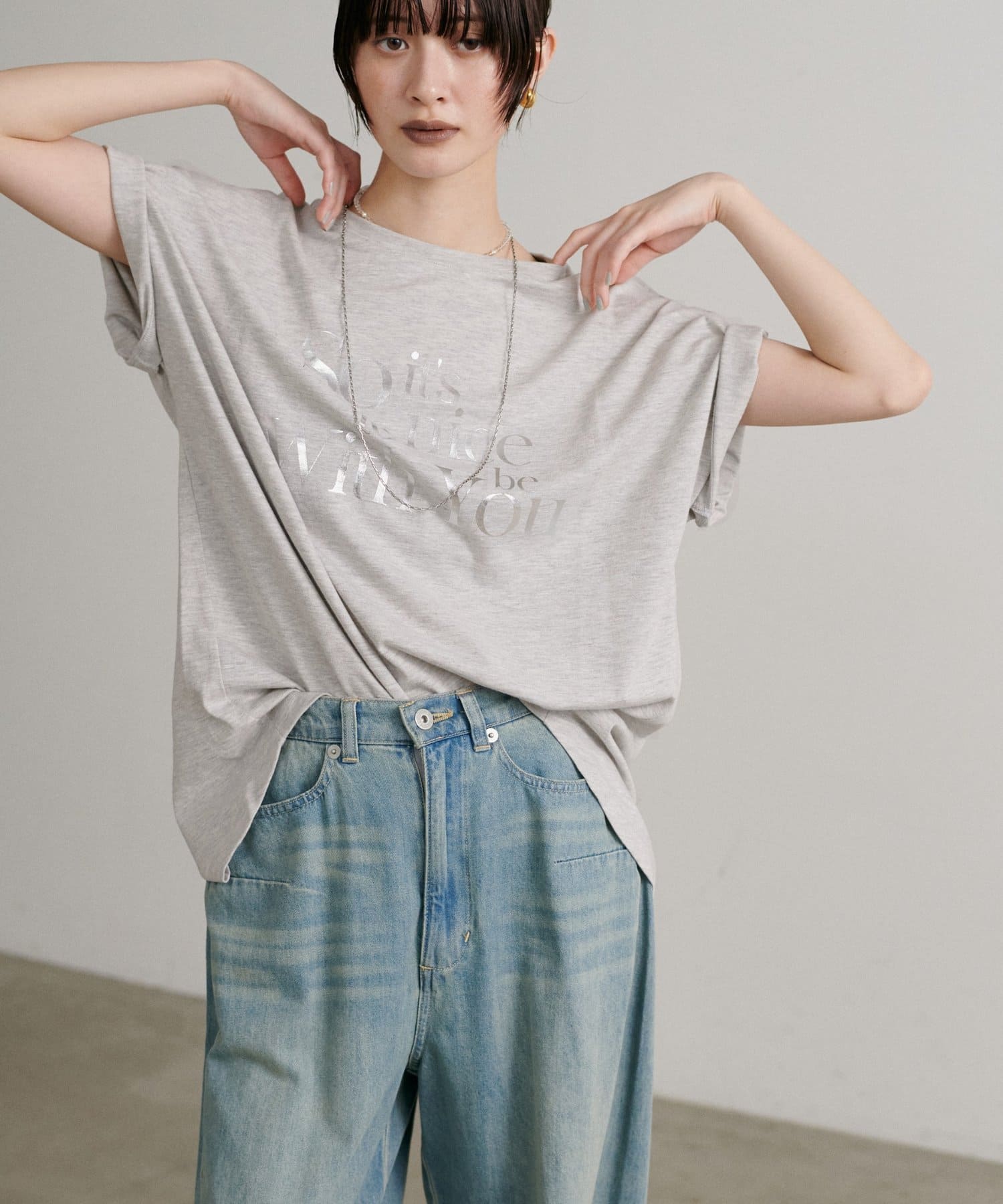 LARUTA(ラルータ) 汗染み防止バックスリットロゴT