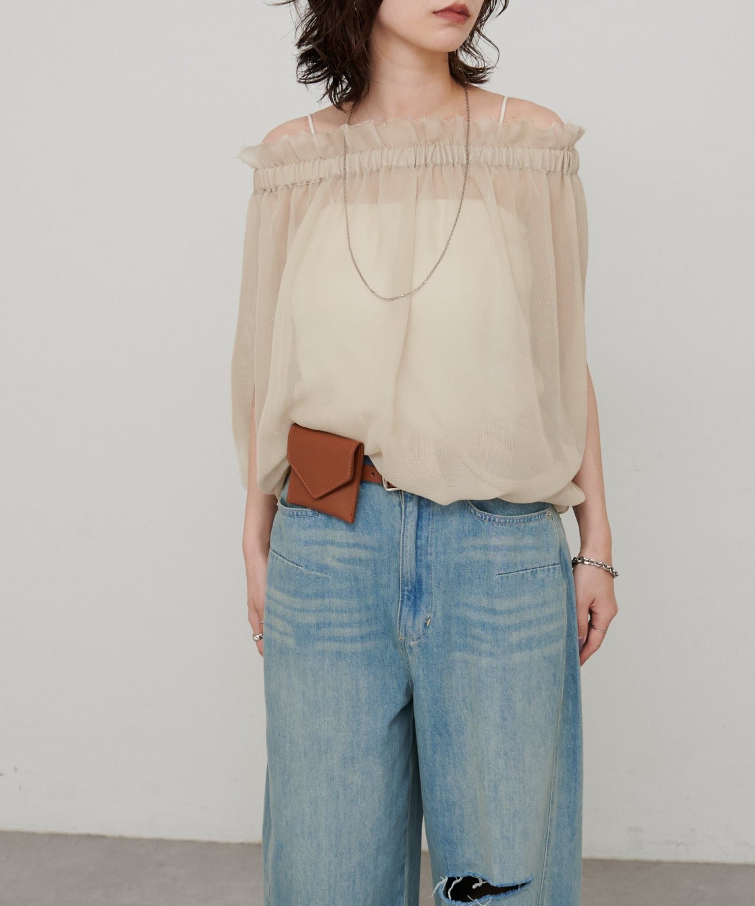 LARUTA(ラルータ) ［Web限定］クールメッシュマルチWAYブラウス