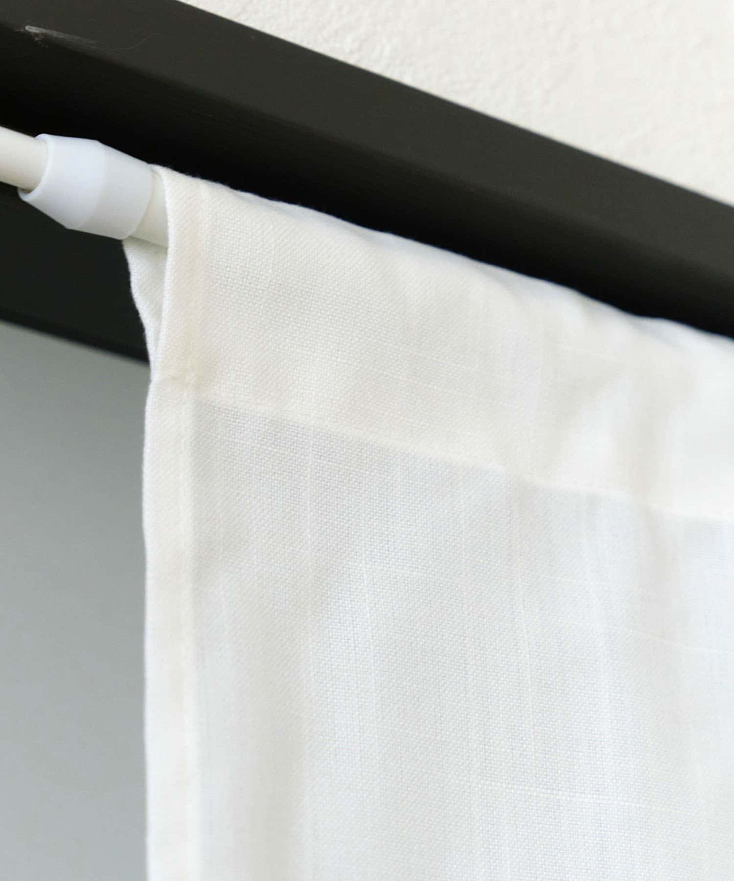 salut!(サリュ) 《WEB先行販売》お花の刺繍ロングカフェカーテン：75×100cm