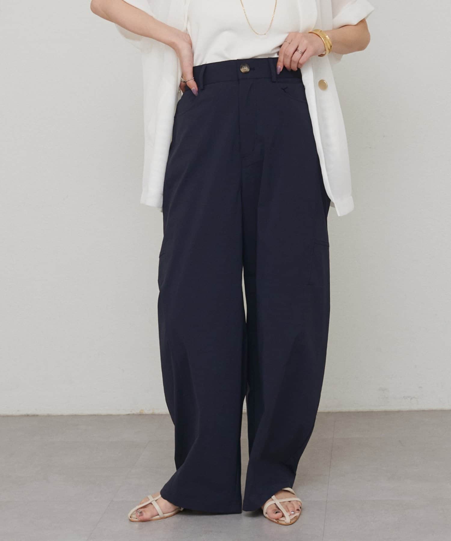 LARUTA(ラルータ) ストレッチクロスカーブパンツ