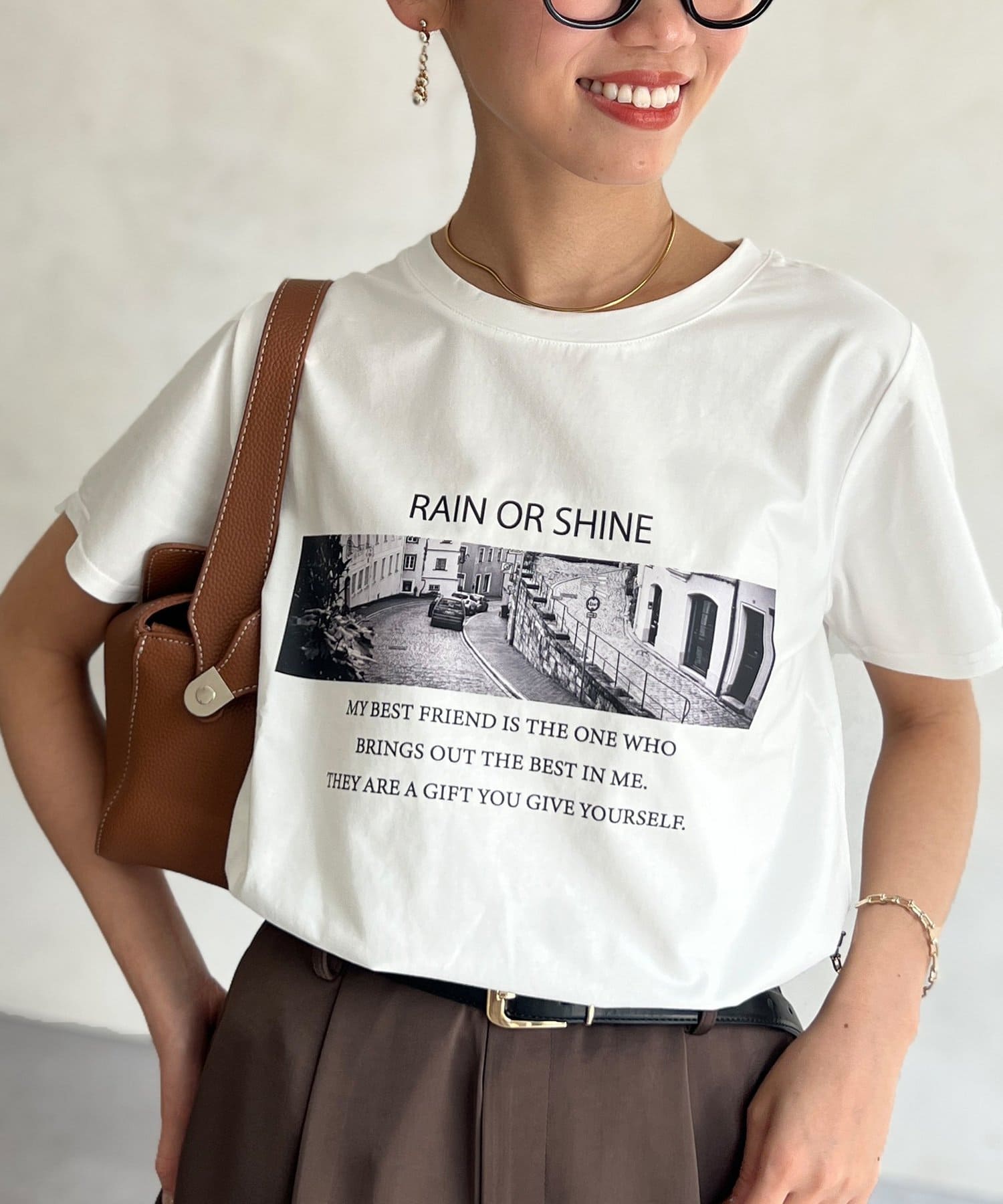 Chez toi(シェトワ) プリントロゴTシャツ