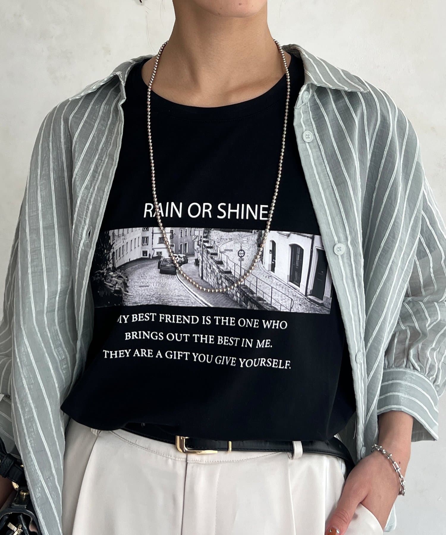 Chez toi(シェトワ) プリントロゴTシャツ