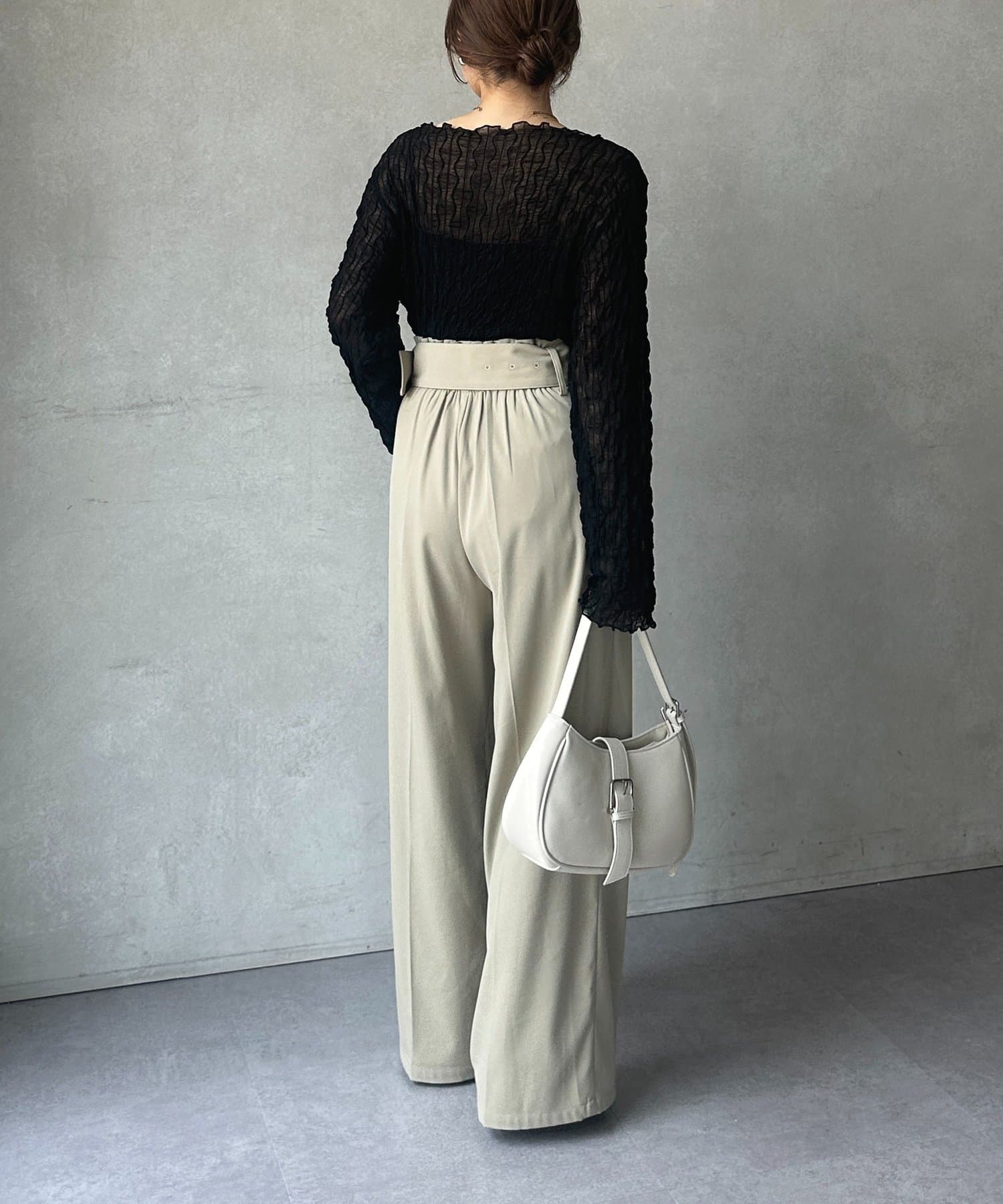 Thevon.(ゼヴォン) ウェーブ柄シアープルオーバー
