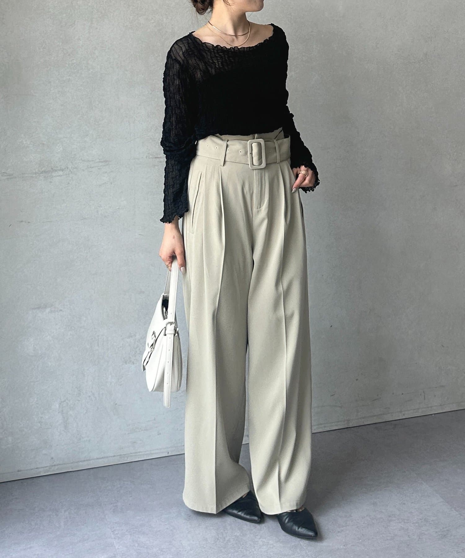 Thevon.(ゼヴォン) ウェーブ柄シアープルオーバー