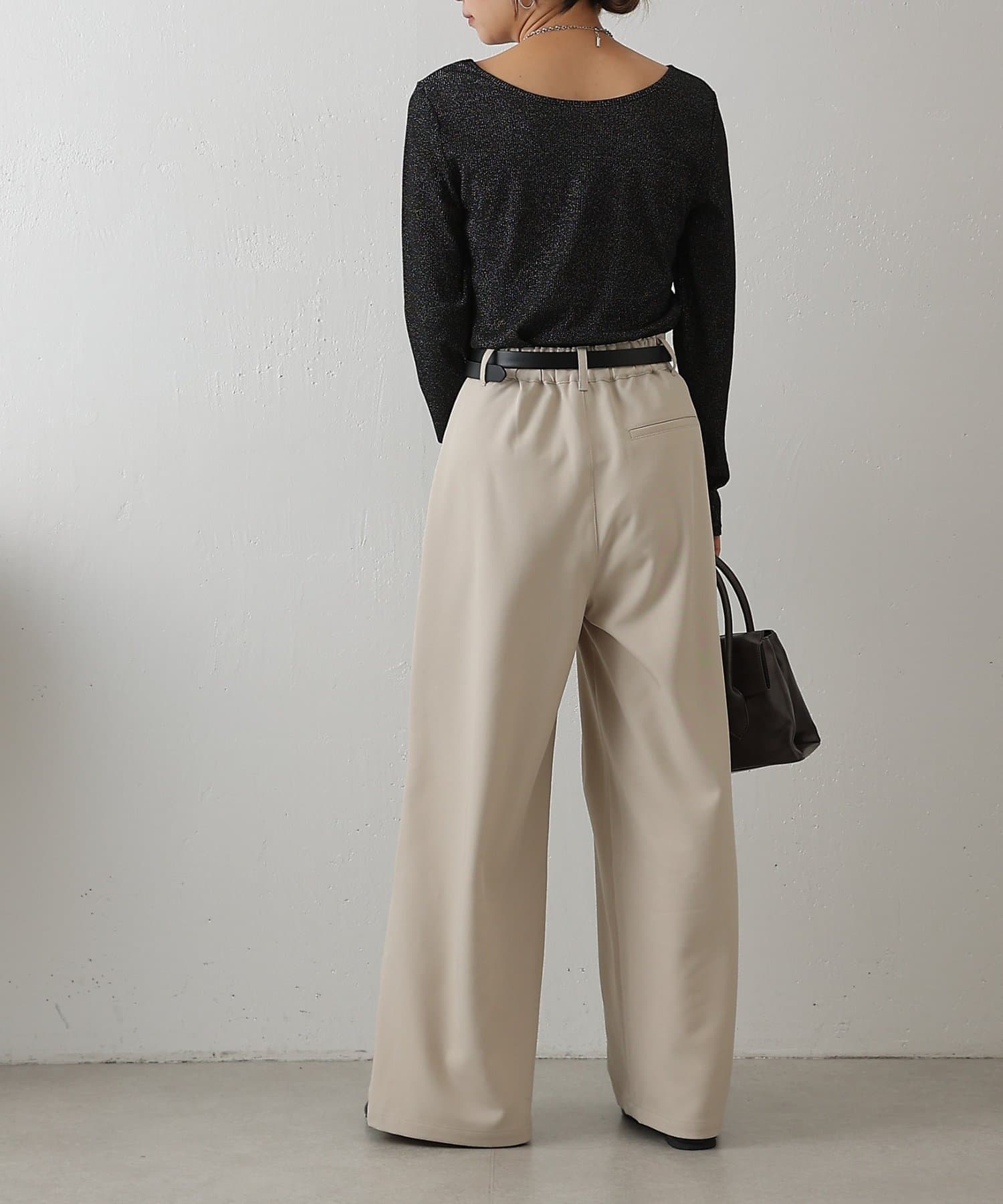 COLONY 2139(コロニー トゥーワンスリーナイン) ラメフライス2WAYスクエアプルオーバー