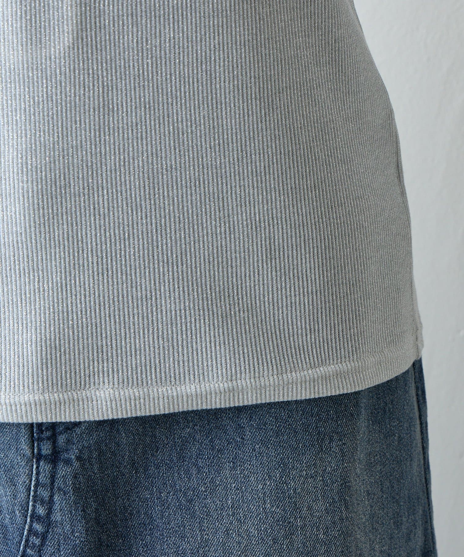 COLONY 2139(コロニー トゥーワンスリーナイン) ラメフライス2WAYスクエアプルオーバー