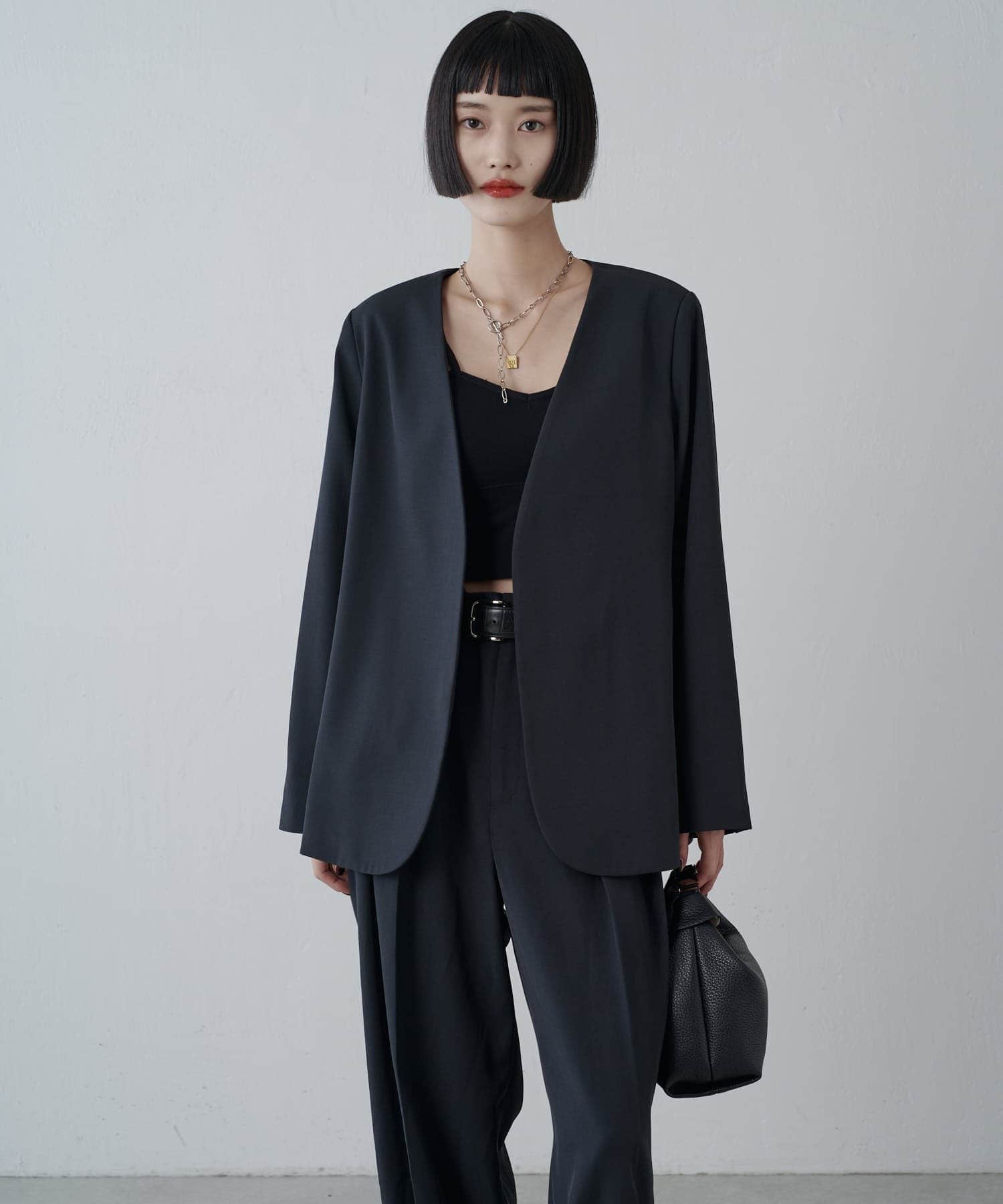 【Lui's（ルイス）】セットアップ（ジャケット、パンツ）別売り可 セットアップ対応】シンプルVカラージャケット | Lui's(ルイス